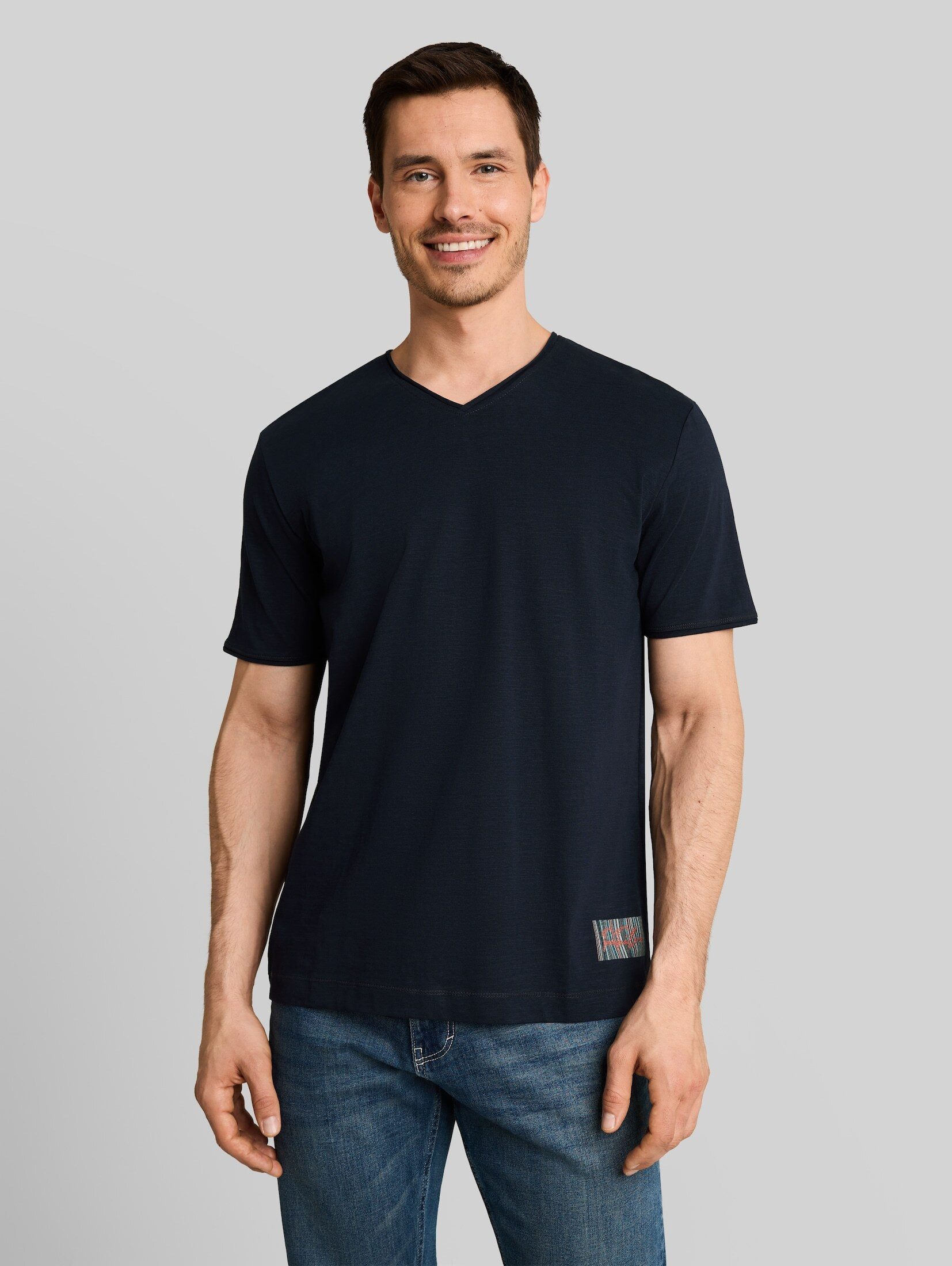 TOM TAILOR T-Shirt T-Shirt T-Shirt mit V-Ausschnitt