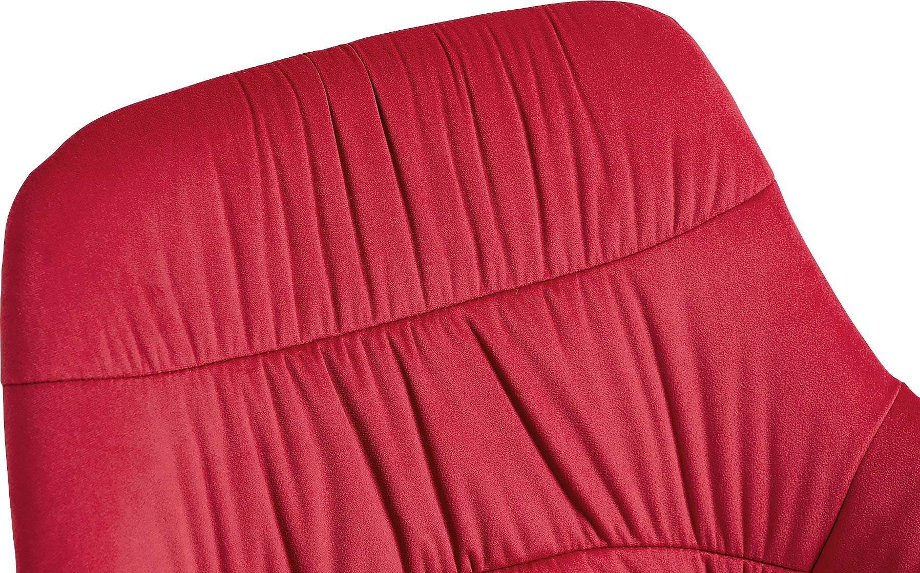SalesFever gesteppt Armlehnstuhl, 2-fach Rot/Schwarz