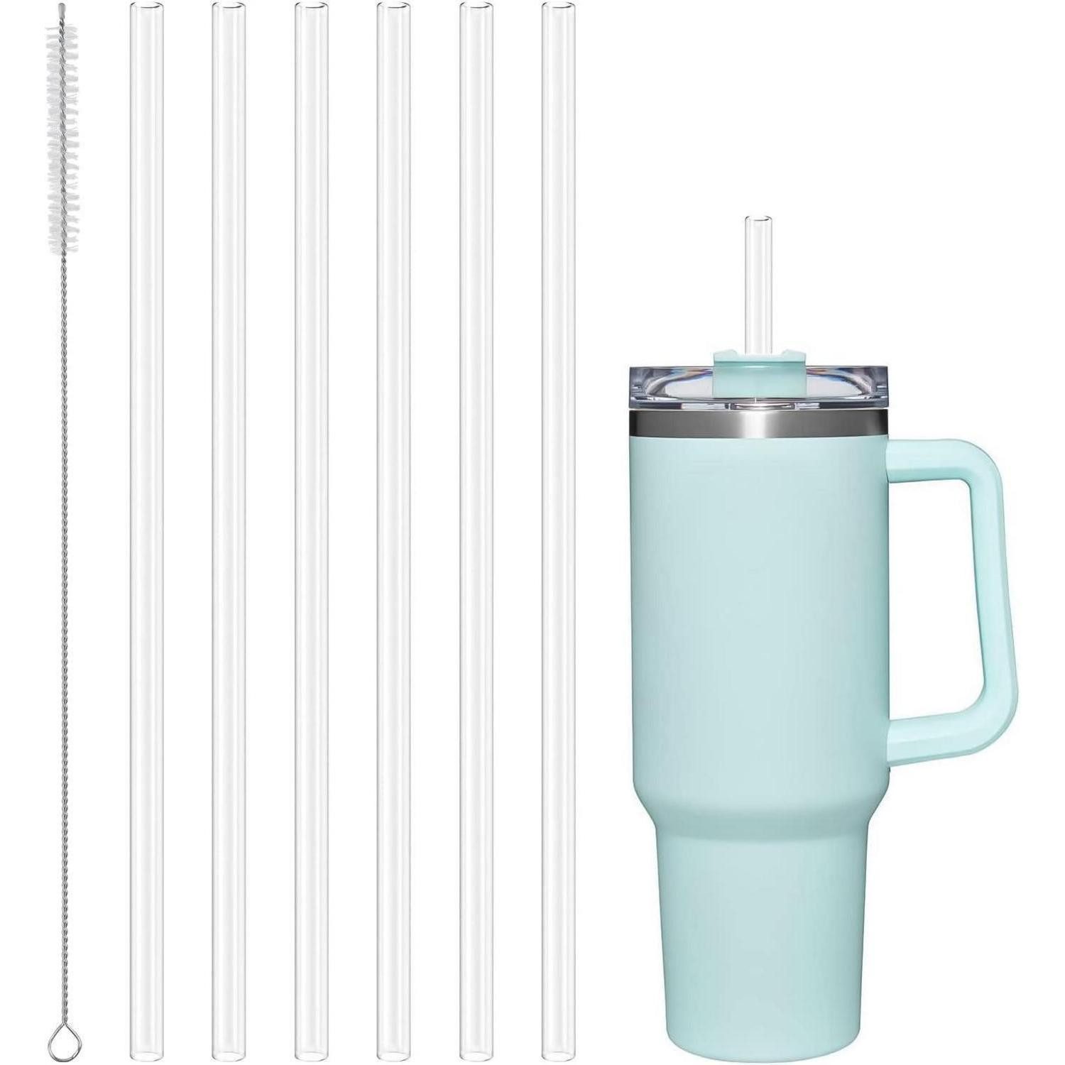 LuxusKollektion Trinkhalme Strohhalme Plastik wiederverwendbar Set 6 6pcs Plastik Strohhalme