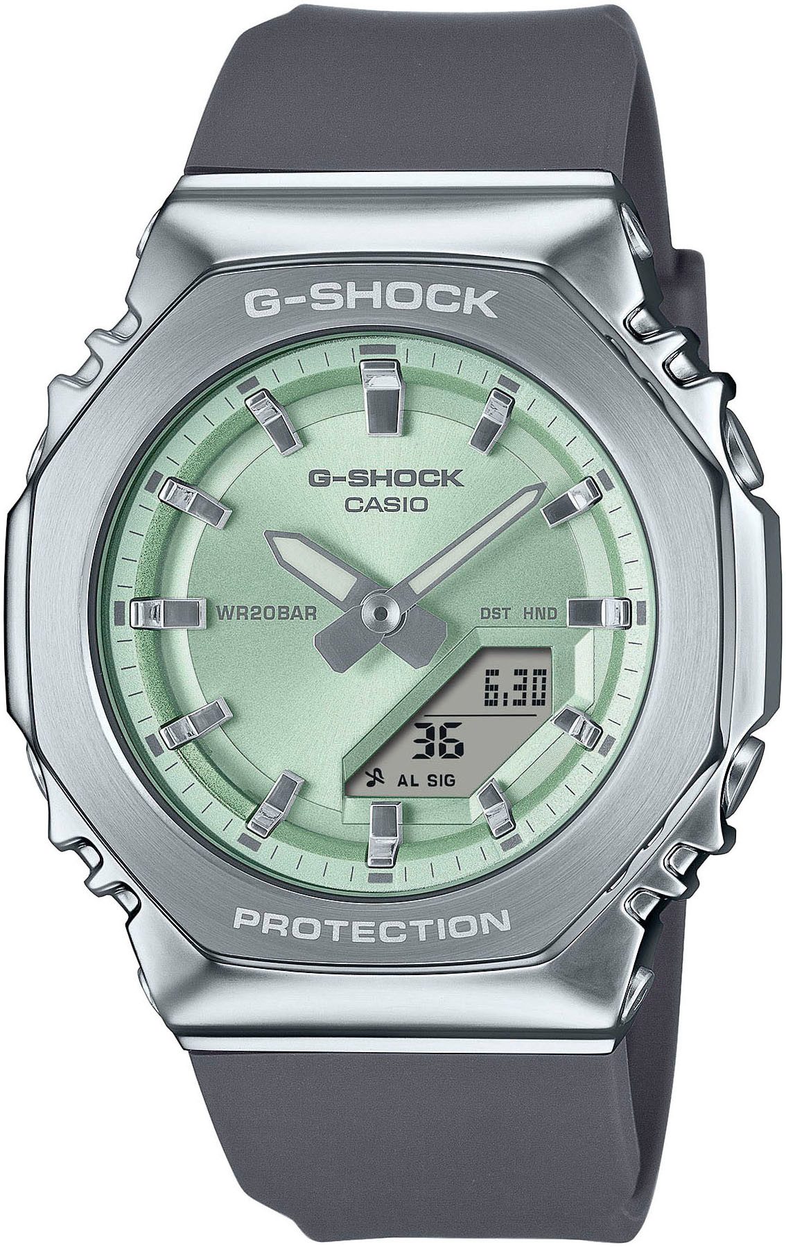 CASIO G-SHOCK Chronograph GM-S2110-3AER, Quarzuhr, Armbanduhr, Damenuhr, Herrenuhr, Stoppfunktion, Resinband