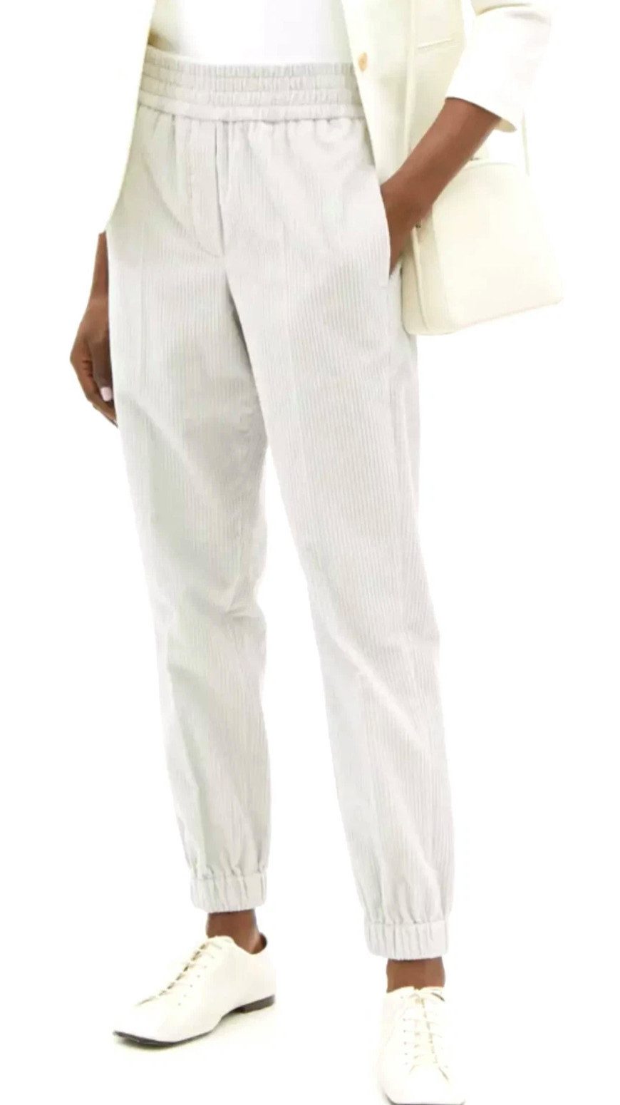 BRUNELLO CUCINELLI Loungepants Cordhose Hose Jogpants aus Baumwolle – Travelwear in Eis Grau Elastischer Bund und elastische Beinabschlüsse