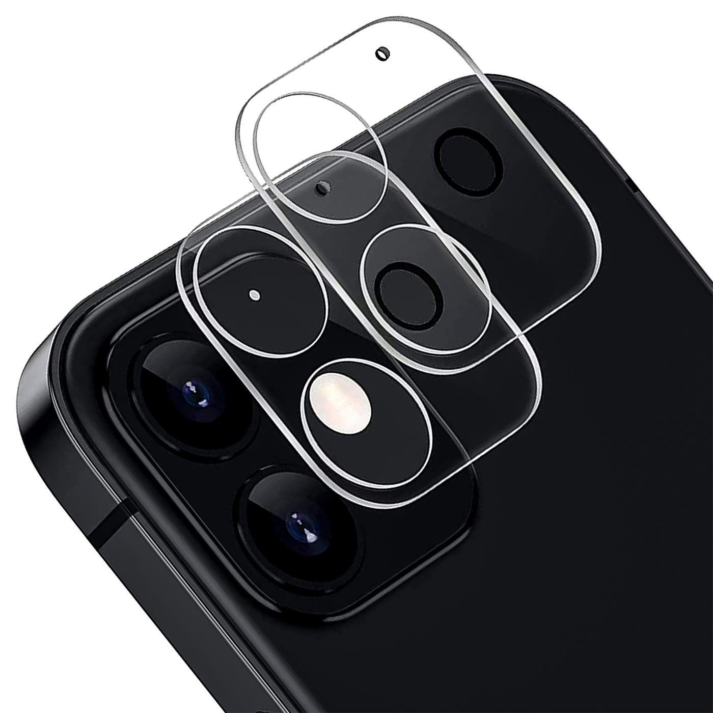CoolGadget Schutzfolie Kameraschutz Glas für Apple iPhone 12, (Spar-Set 2in1, Staubgeschützt/Staubsicher), Schutzglas für Kamera-Linsen Panzerfolie für iPhone 12 Folie