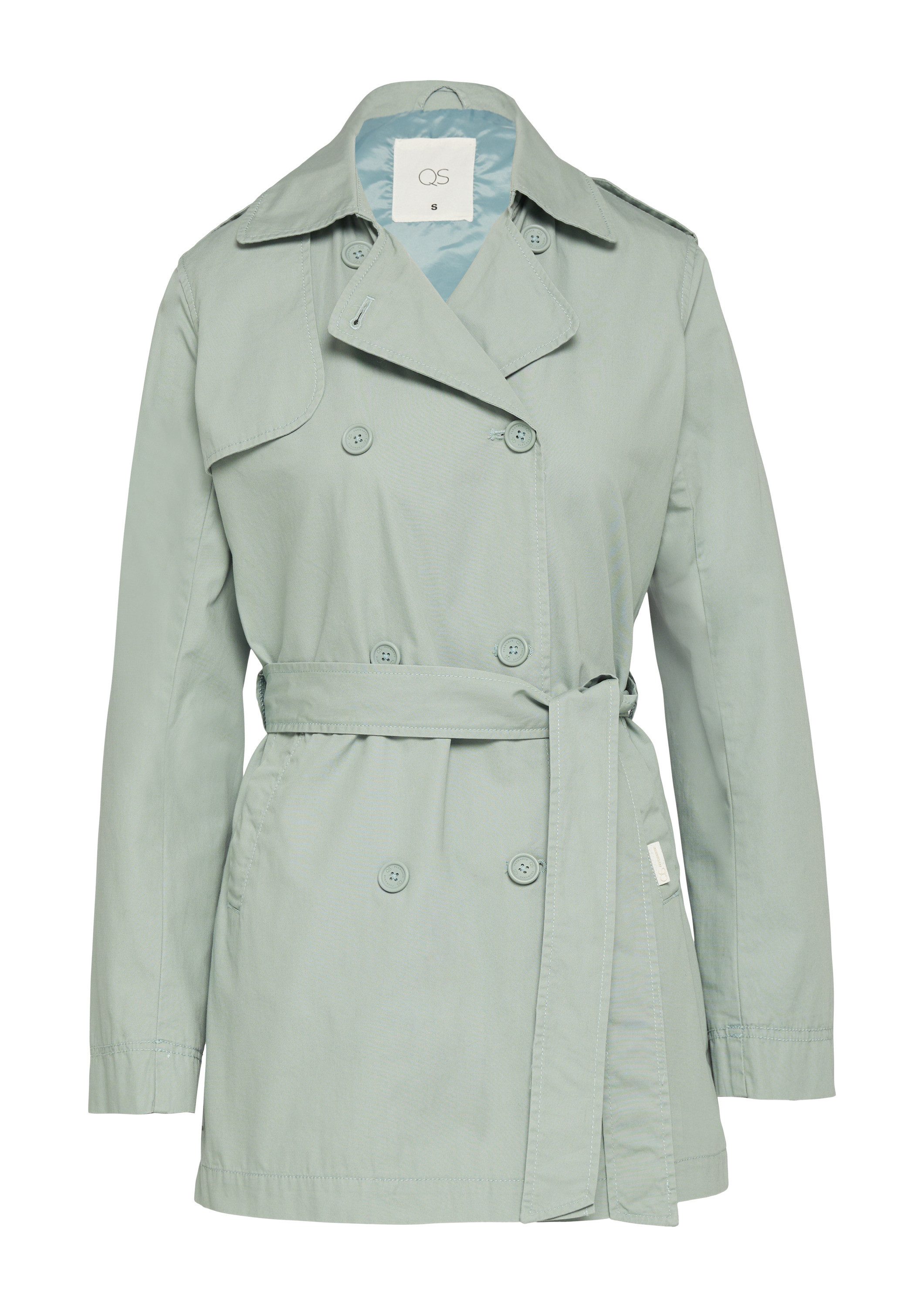 QS Funktionsjacke Outdoor-Jacke Kurzer Trenchcoat aus günstig online kaufen