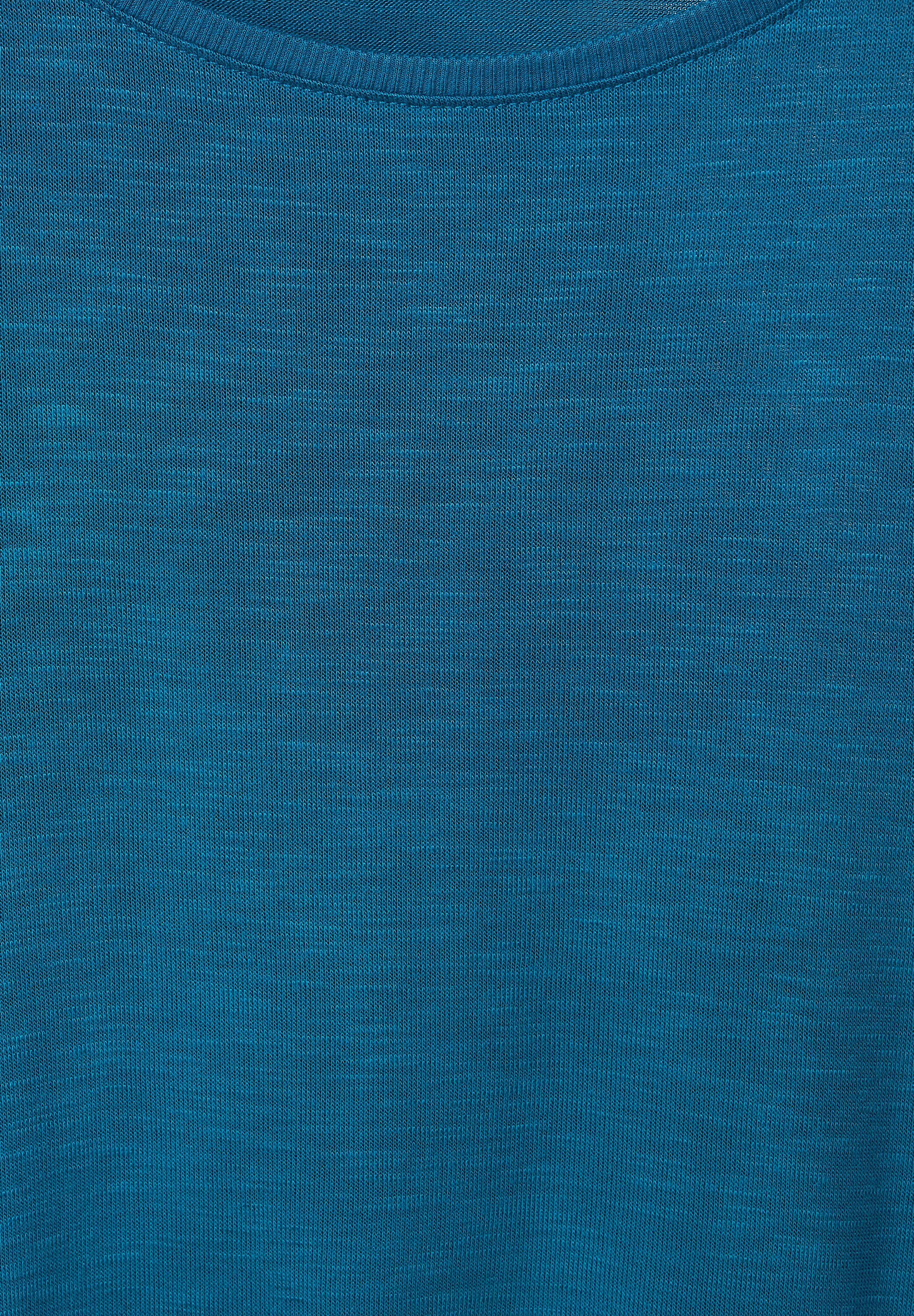 aus deep Viskose blue Rundhalsshirt splash STREET softer ONE