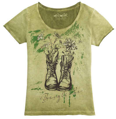Hangowear Trachtenshirt »Wiara« mit Glitzerelementen im Print