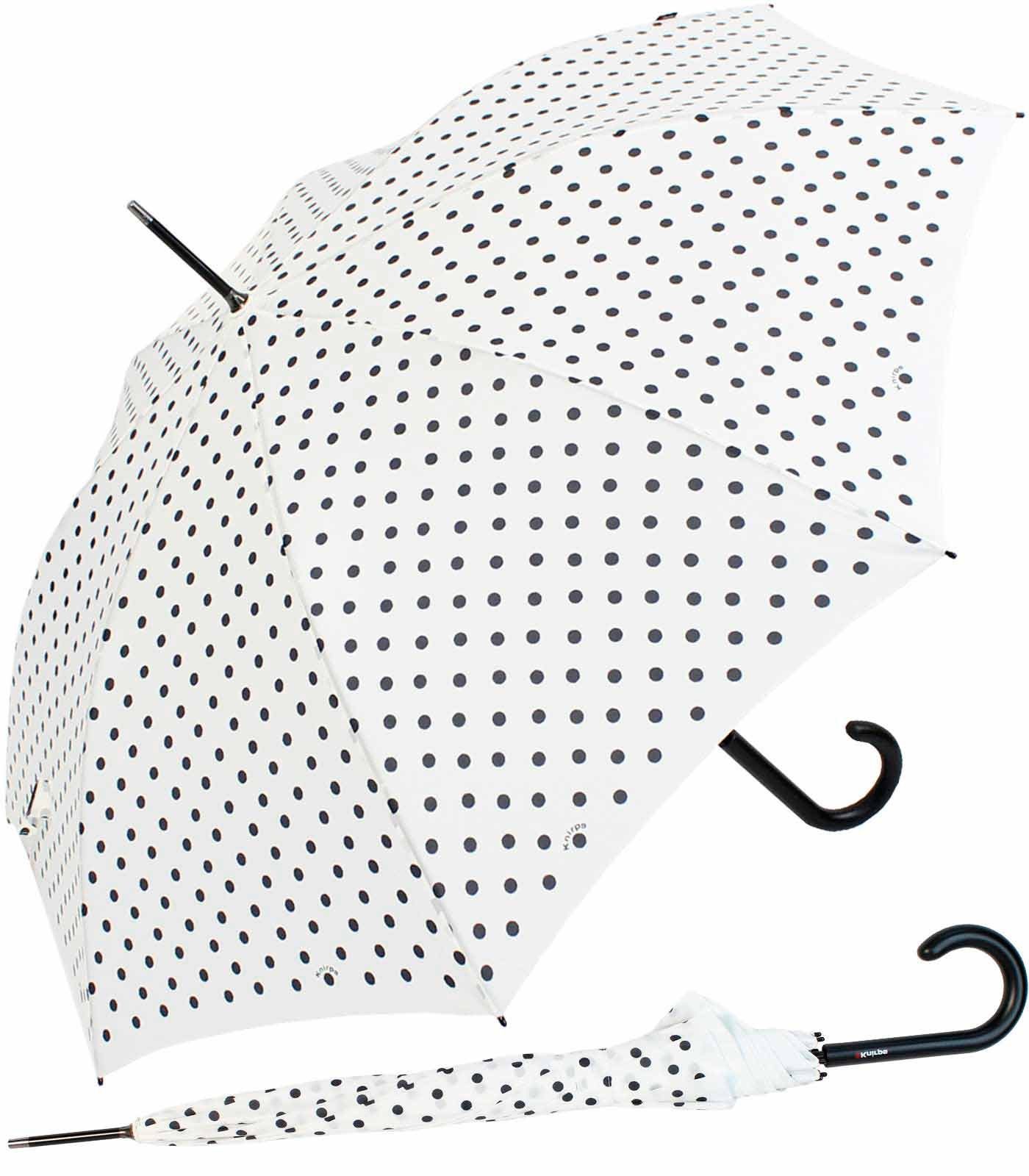 groß Damenschirm Design Stockregenschirm stabil Automatik und Knirps® dots, polka mit -