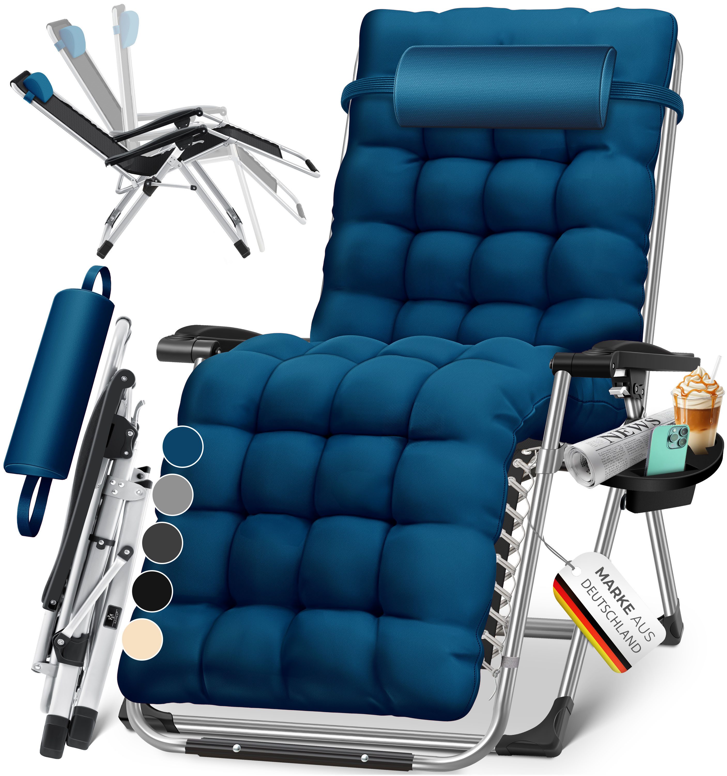 KESSER Gartenliege, Sonnenliege Liegestuhl Klappbar + günstig online kaufen