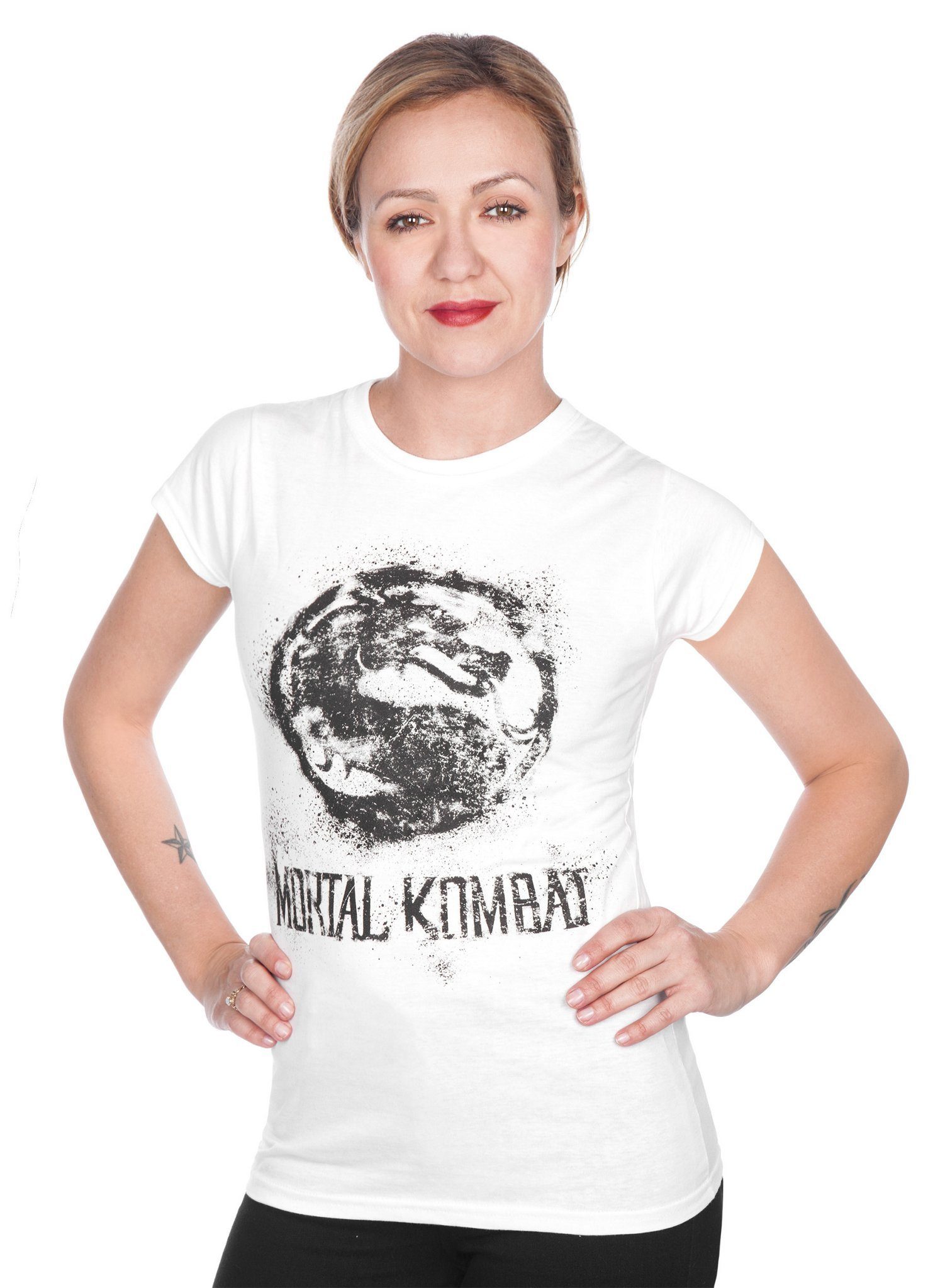 Metamorph T-Shirt Girlie Shirt Drache Das Mortal Kombat Girlie Shirt ist ein cooles Hemd für Gamer und leid