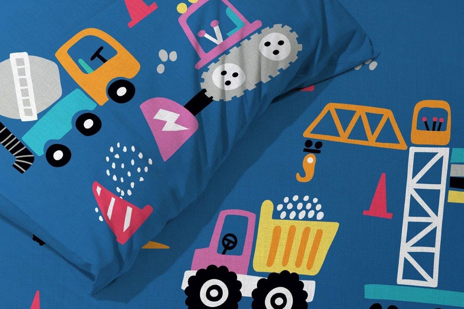 texpot Bettwäsche Kinderbettwäsche Fahrzeuge Baustelle bedruckt günstig online kaufen