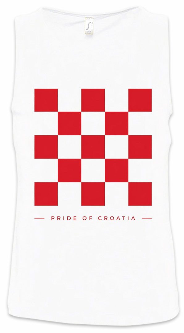 Urban Backwoods Tanktop Team Croatia 2 Ärmelloses T-Shirt Kroatien Hrvatska Zagreb Adriatic Dalmatia Vatreni Fußball WM