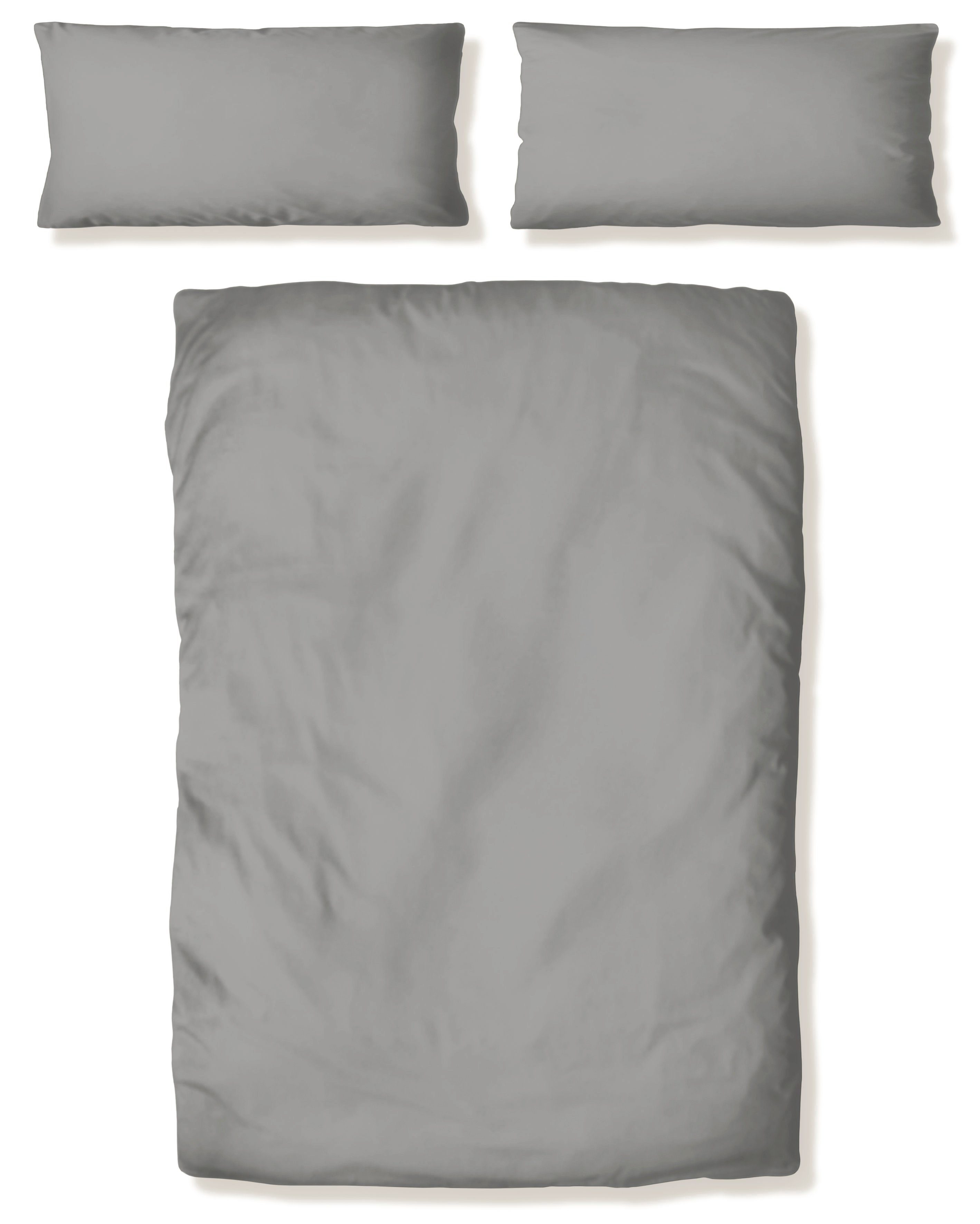 Bettwäsche Desner in Gr. 135x200 oder 155x220 cm, my home, Microfaser, 2  teilig, 100 % Poyester, sehr weich, unifarbene Bettwäsche