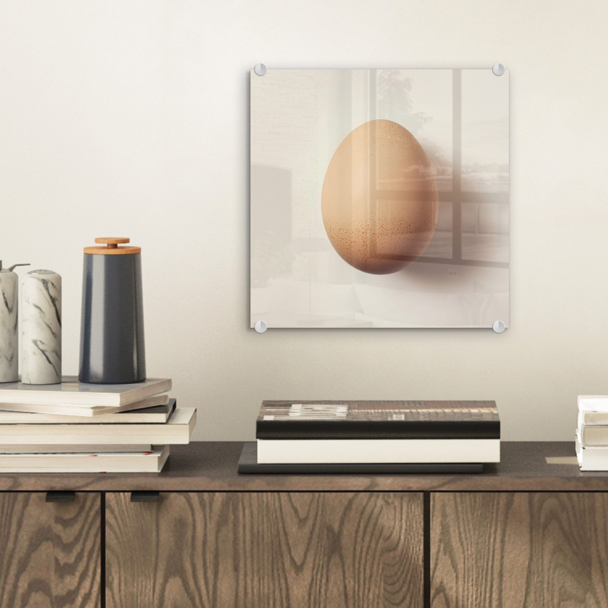 MuchoWow Acrylglasbild Ei - Beige - günstig online kaufen
