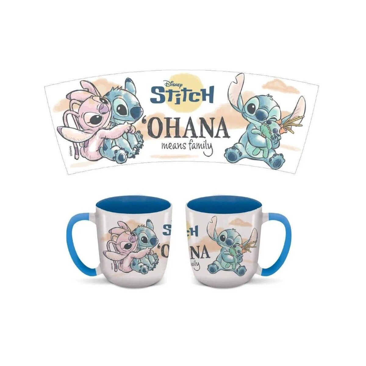 Lilo & Stitch Tasse Lilo und Stitch Ohana Elite Porzellanbecher 400 ml, 1-tlg.