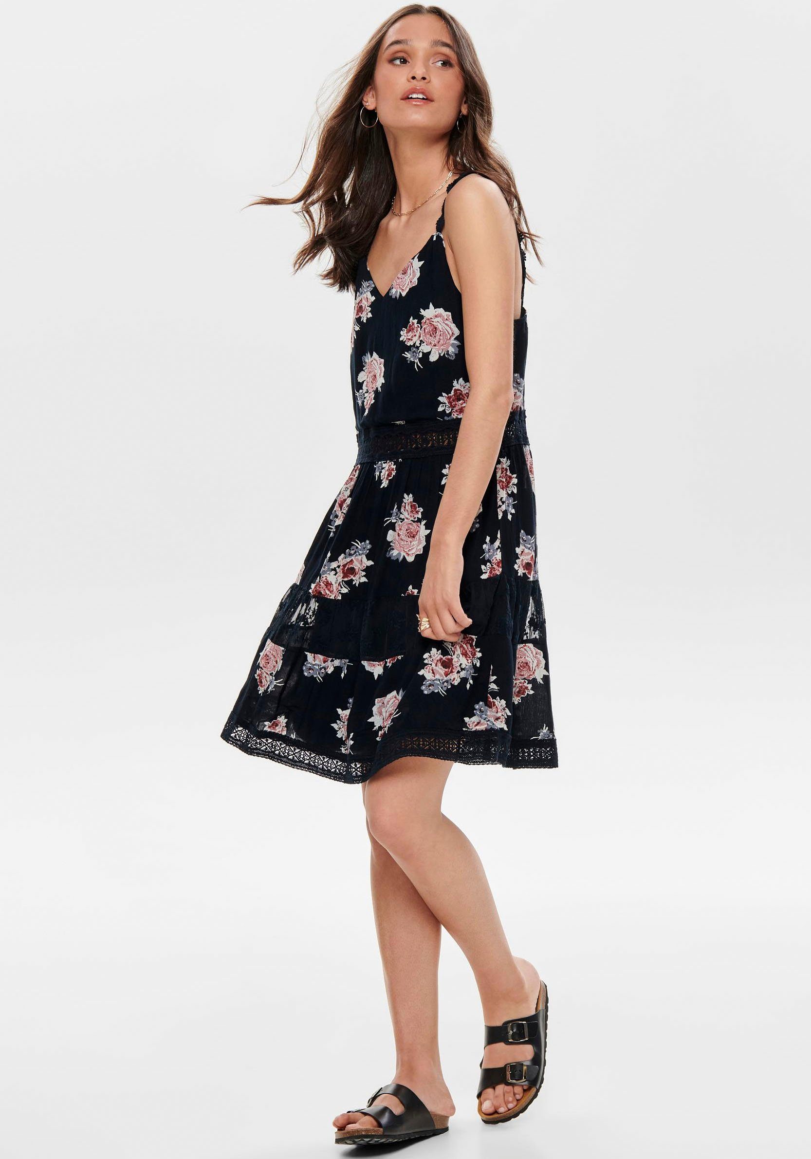 sky aop WVN ANNE NOOS LIFE ONLY ella DRESS Trägerkleid night S/L ONLKARMEN