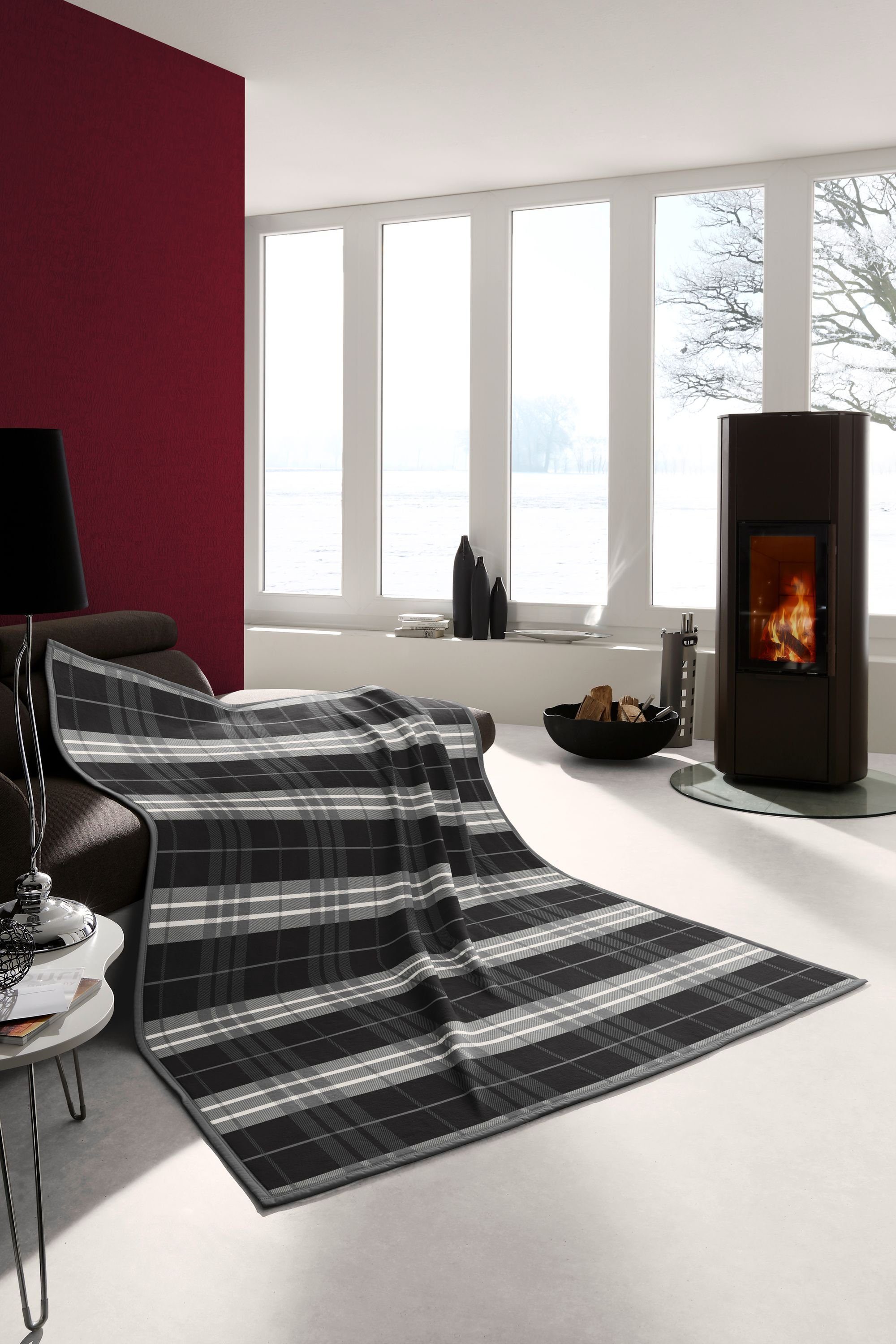 Wohndecke Cotton Home, Biederlack, Steifen-Motiv - günstig online kaufen