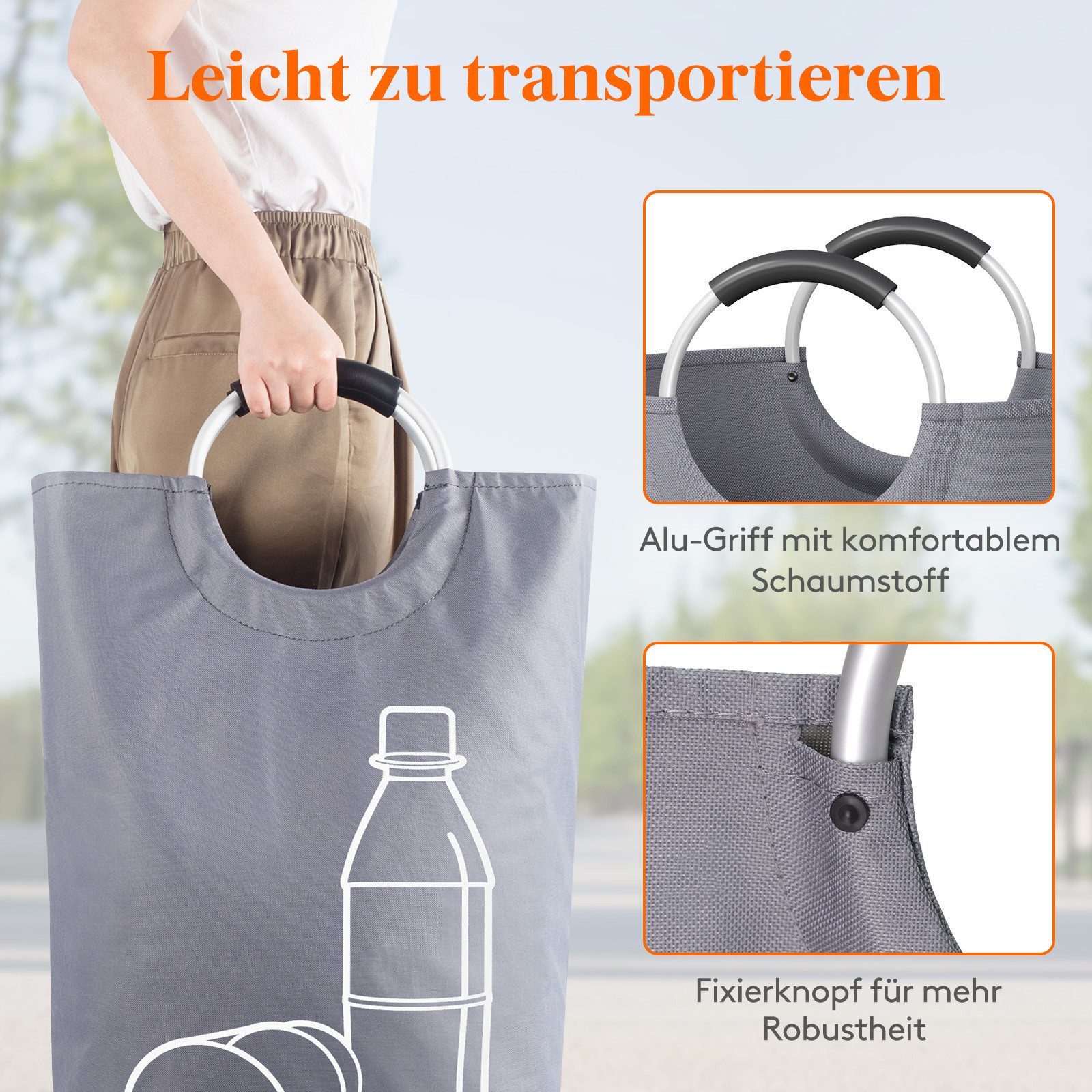 Lifewit Müllsackständer Pfandflaschen Sammelbehälter, Groß Pfandflaschen Aufbewahrung