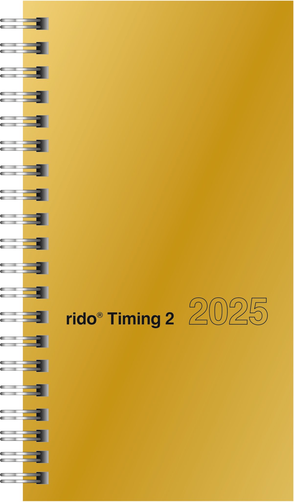 BRUNNEN Taschenkalender rido Kalender 2025 Timing2 gold 70-14121915