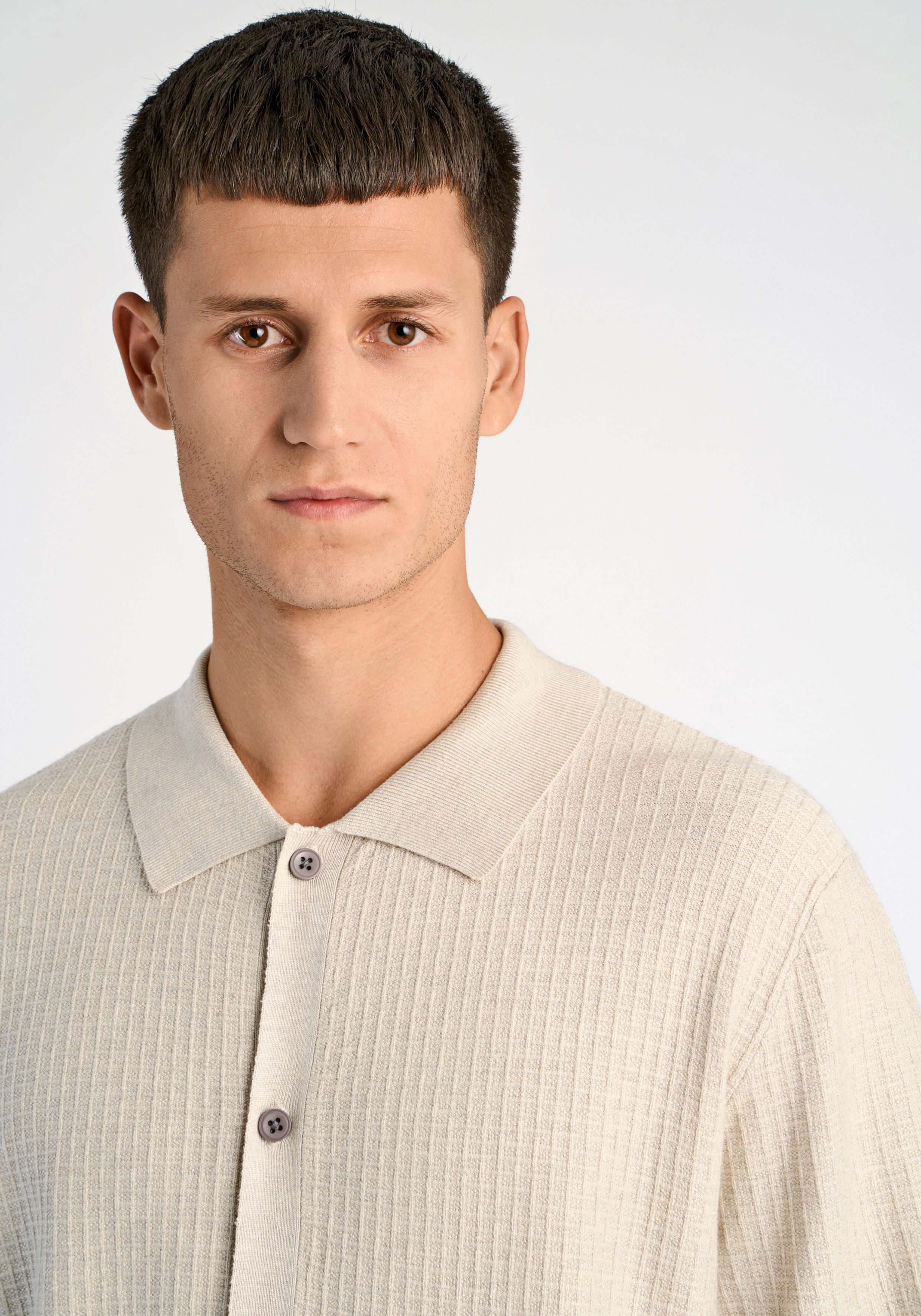 LINDBERGH Strickjacke Kurzarm Strick-Shirt in Struktur-Optik