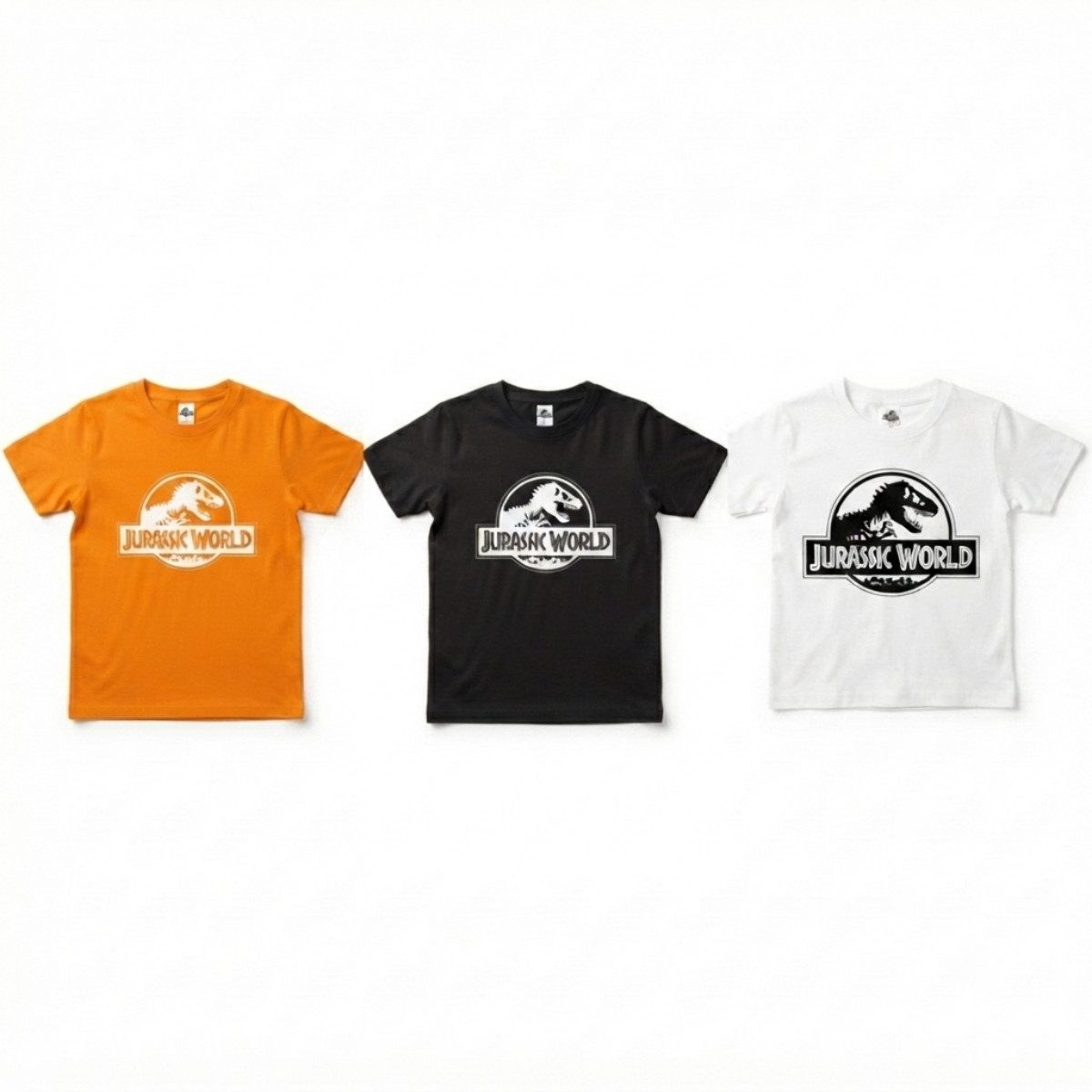 Jurassic World T-Shirt Kinder T-Shirt Baumwolle Kurzarm Freizeit Schule Zuhause (Packung)