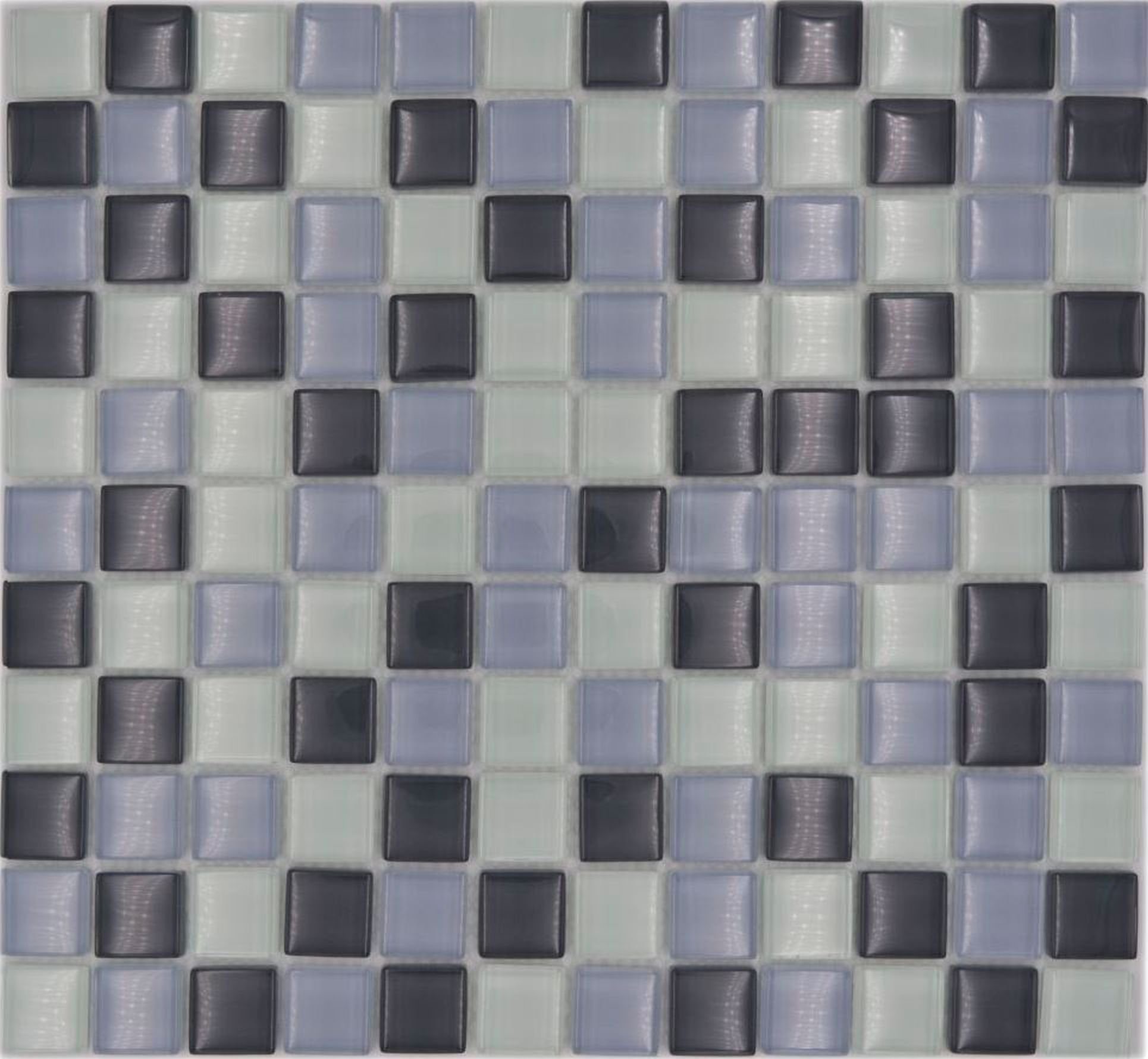 Mosani Mosaikfliesen Glasmosaik Mosaikfliesen weiss grau anthrazit BAD WC