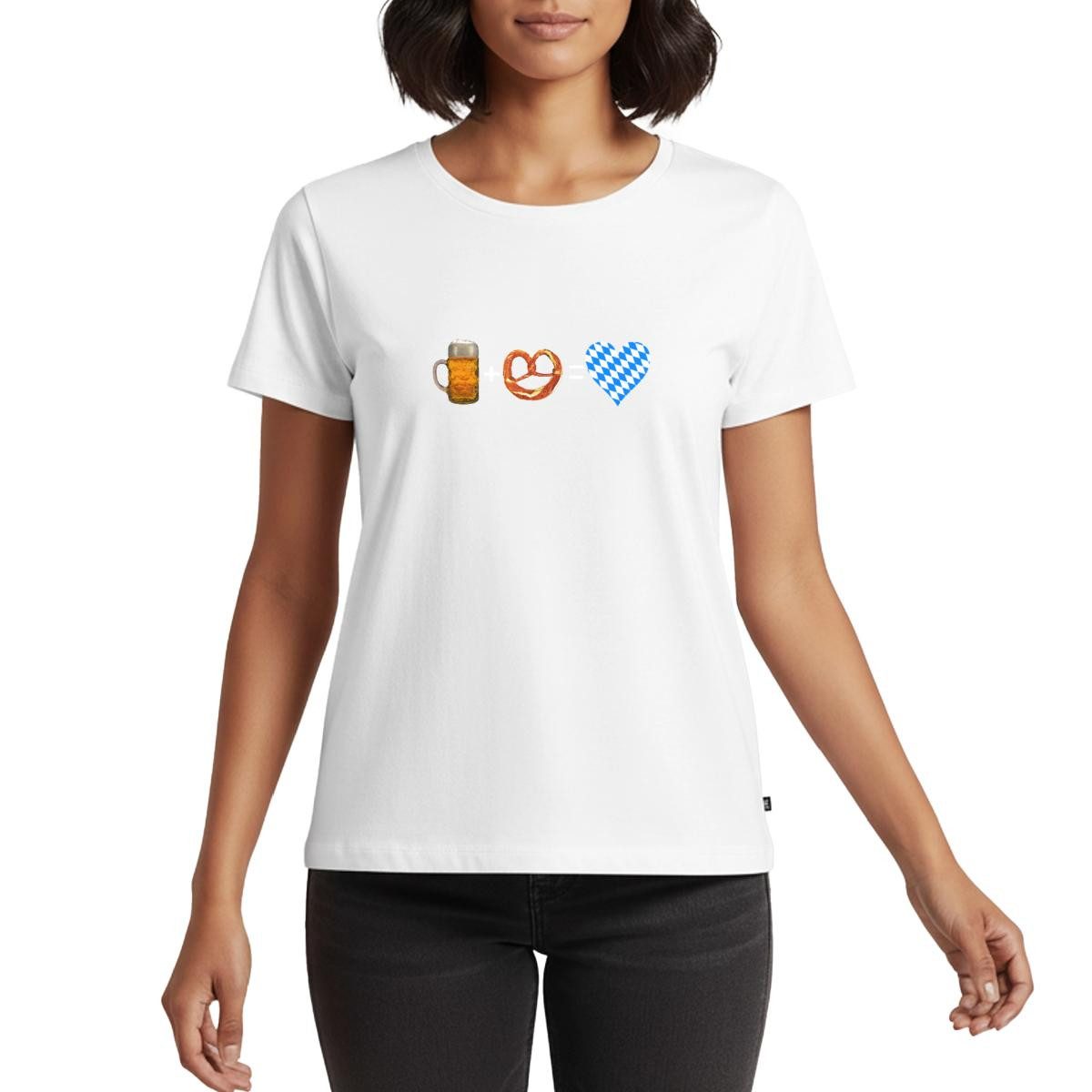 T-Shirt Bier Und Breze Bayern Volksfest Frauen Premium T-Shirt