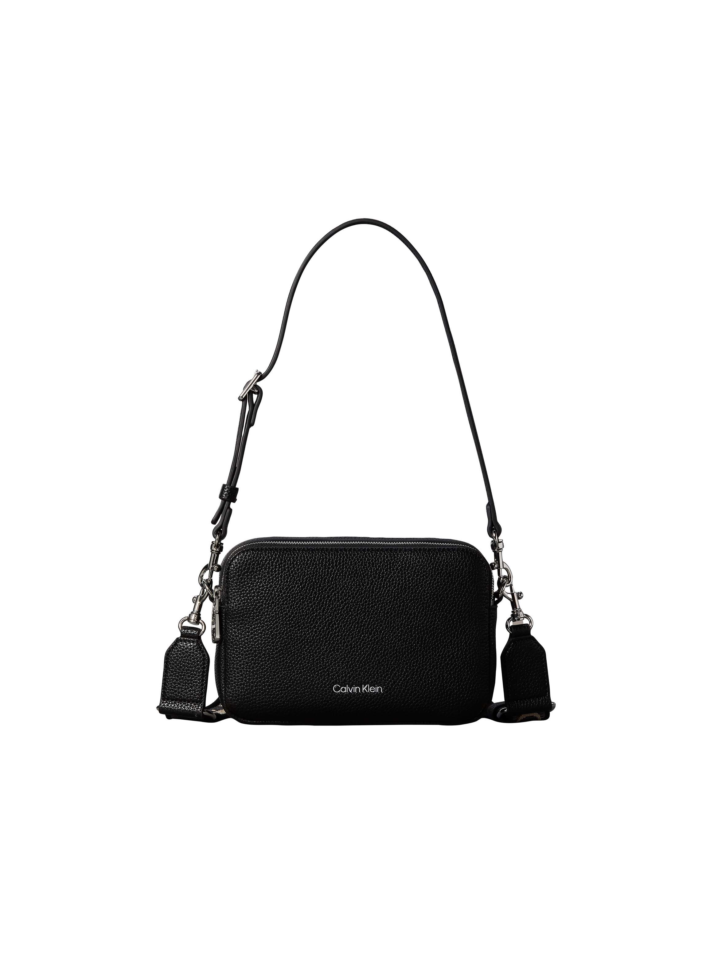 Calvin Klein Umhängetasche WEBBING 2X STRAP CAMERA BAG, Damen Schultertasche, Handtasche mit Logoschriftzügen