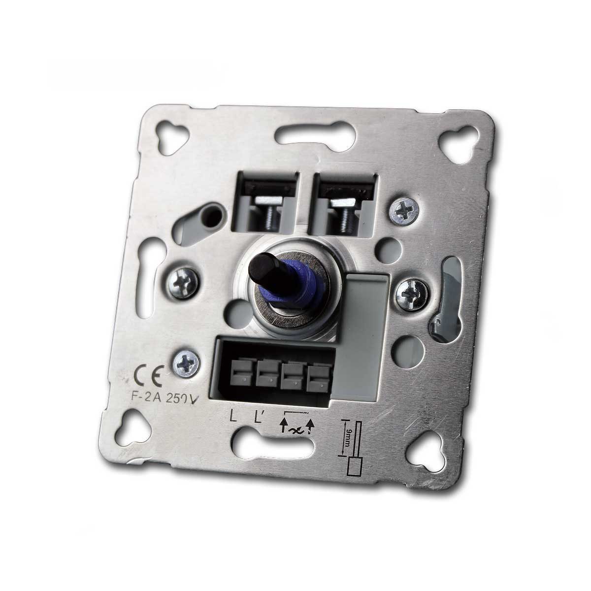 TEM Drehdimmer EKONOMIK LED Dimmer silber250V~/10A UP 0W-100W