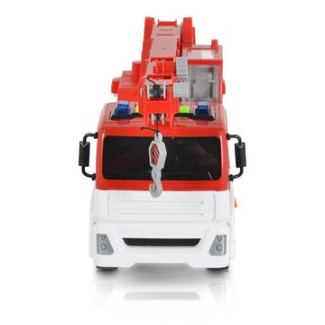 Moni Spielzeug-Auto Spielzeug LKW Kranwagen 1:12, Seilwinde schwenkbarer Kranaufsatz Musik Licht