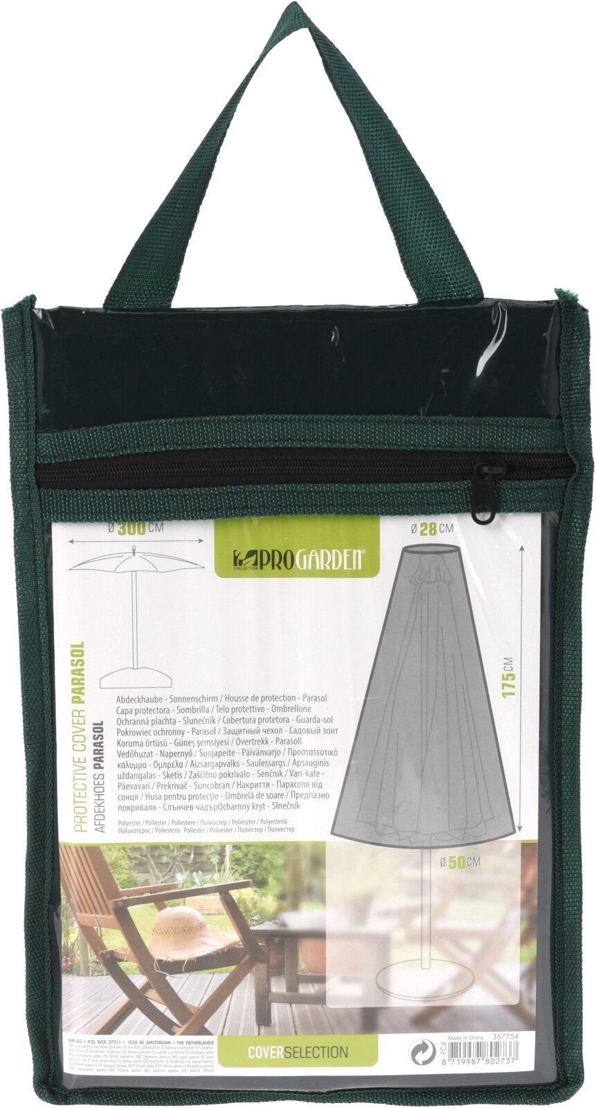 Progarden Sonnenschirm-Schutzhülle Grau (1-St), Sonnenschirmhülle, Sonnensc günstig online kaufen