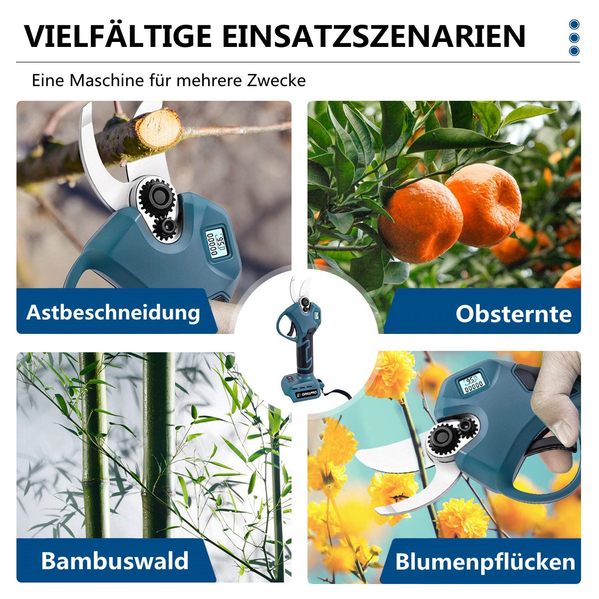 Insma Akku-Astschere bürstenloser Gartenschere, 500W, 35mm günstig online kaufen