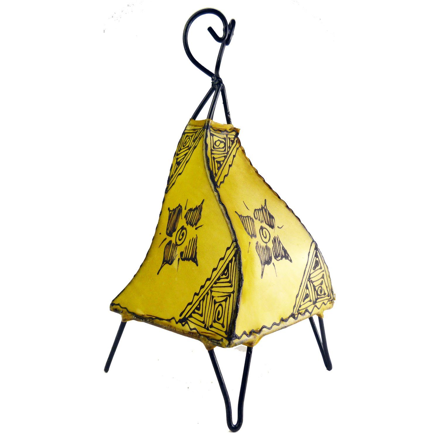 SIMANDRA Stehlampe marokkanische Lederlampe Mellah Orient 35-38 cm, ohne Leuchtmittel