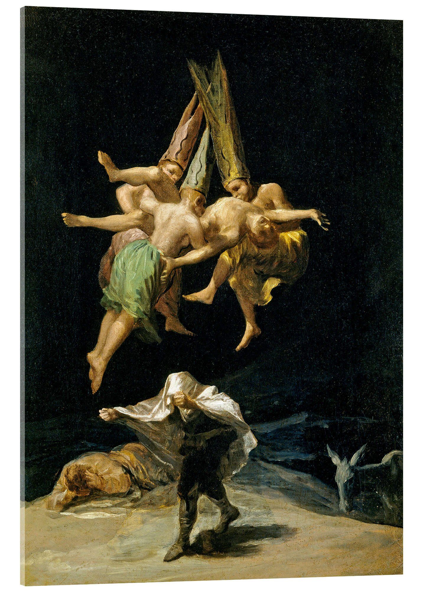 Posterlounge Wandbild Flug der Hexen, Francisco José de Goya, erhältlich als Poster, Leinwandbild, Wandsticker oder Acrylglasbild