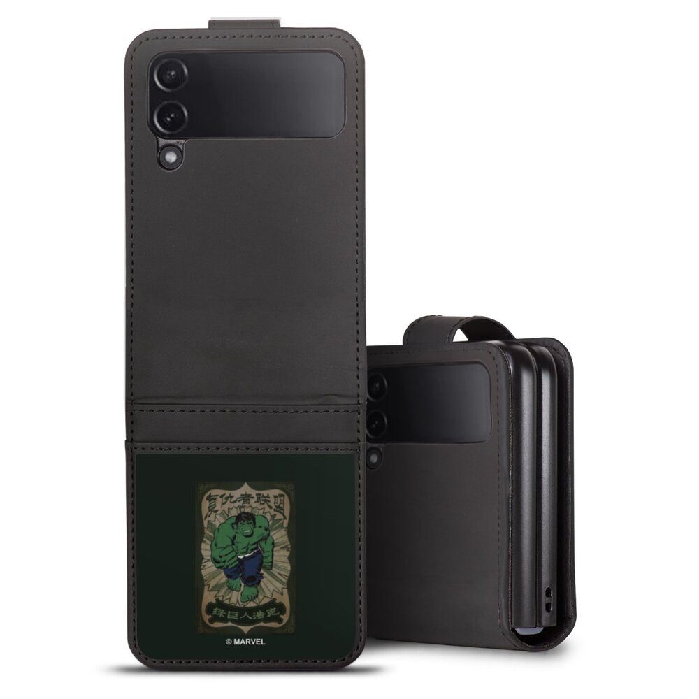 DeinDesign Handyhülle Marvel Hulk Offizielles Lizenzprodukt The Incredible Hulk, Samsung Galaxy Z Flip 4 Hülle Handy Flip Case Wallet Cover