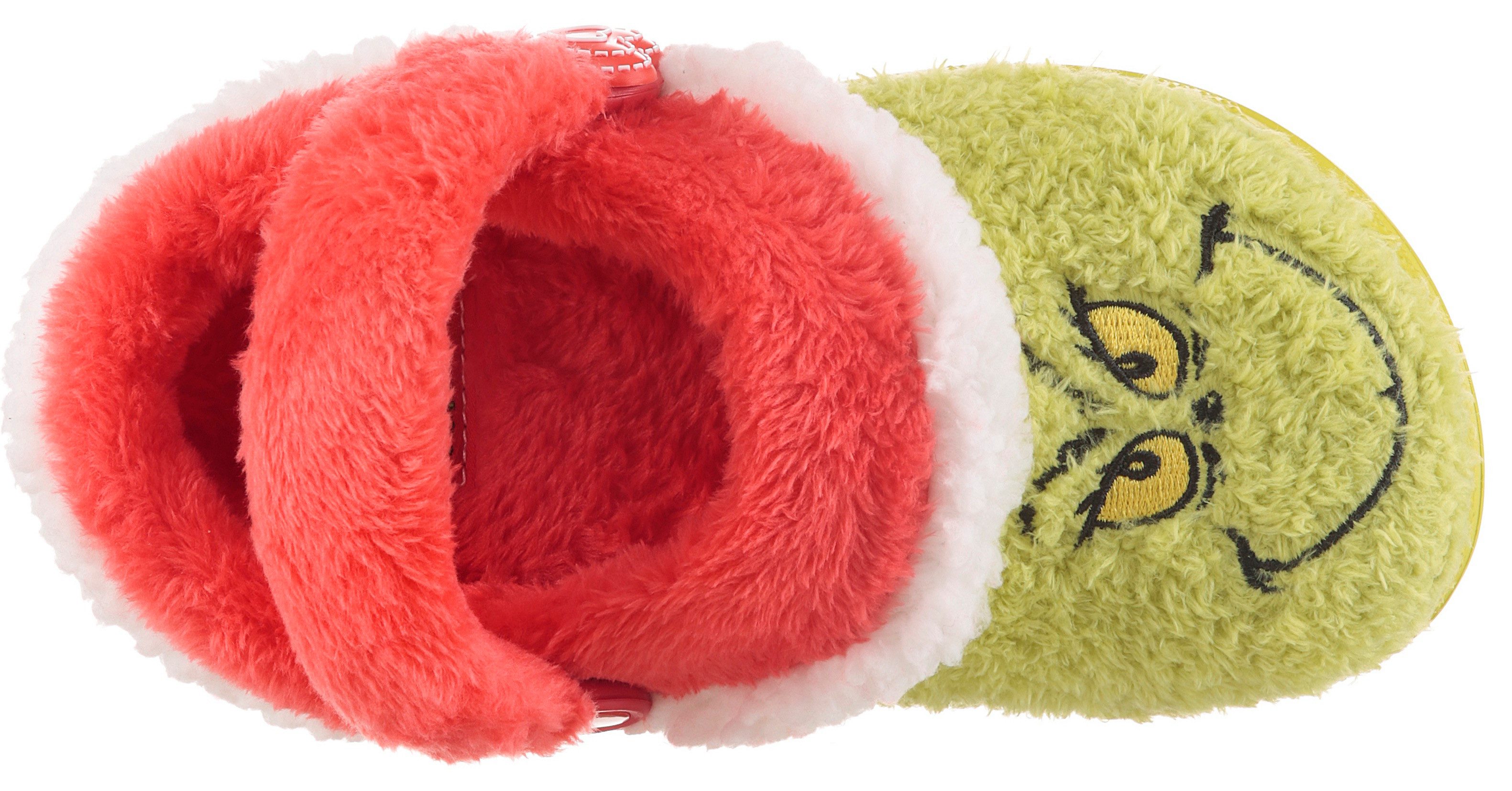 Crocs Kid's The Grinch Classic Lined Clog Clog Hausschuh, Weihnachtsschuh mit Grinch Motiv