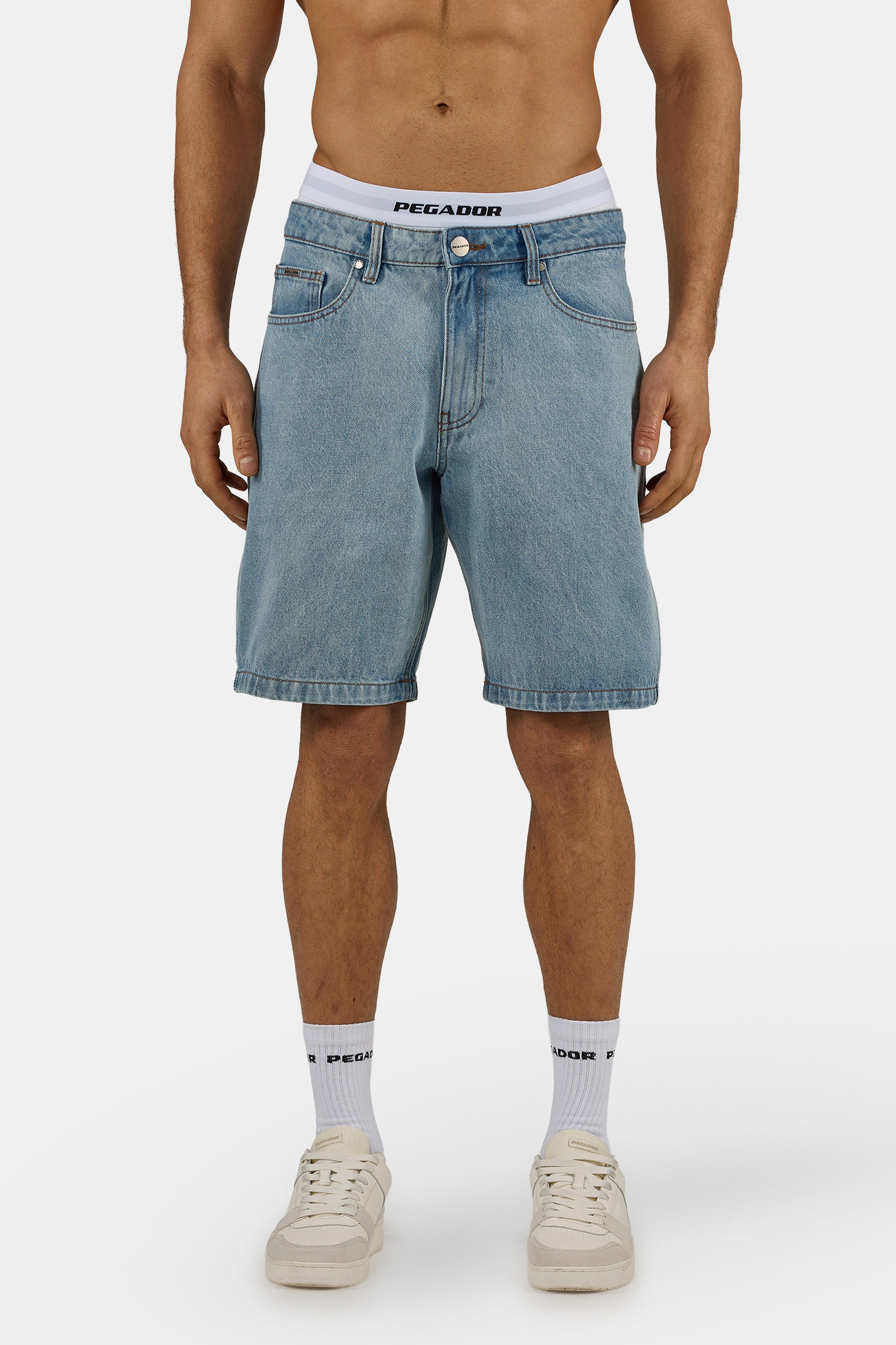 PEGADOR Jeansshorts Bostic Jeans Shorts Baumwolle, regular fit