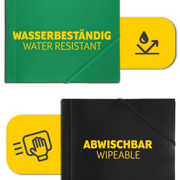 Praknu Präsentationsordner 10 Sammelmappen A4 Bunt, 10er Set - Wasserabweisend - Farbig Sortiert - Sichere Aufbewahrung