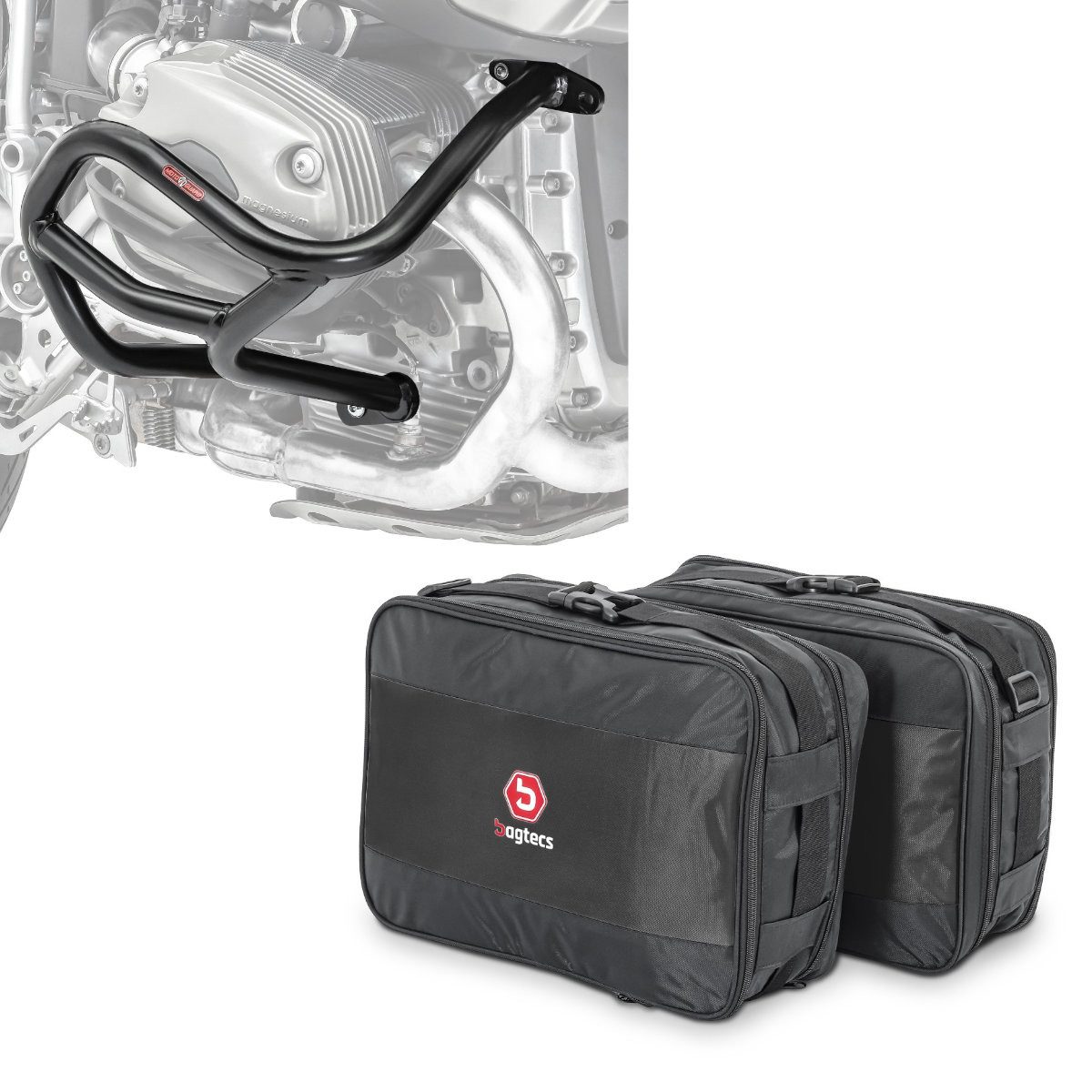 Motoguard Motor-Schutzhülle Set Sturzbügel + Vario Koffer Innentaschen S2