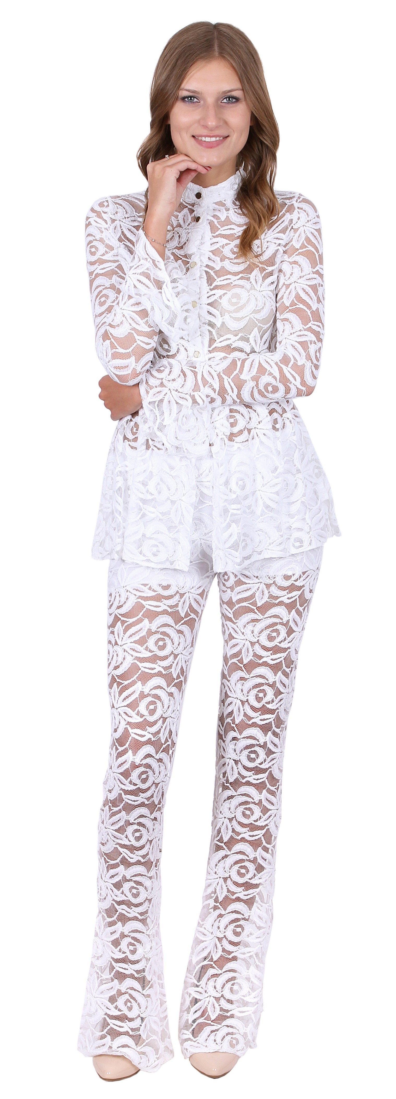 Sarcia.eu Blusentop John Zack Weiße Bluse aus Spitze S – Bild 4 von 5