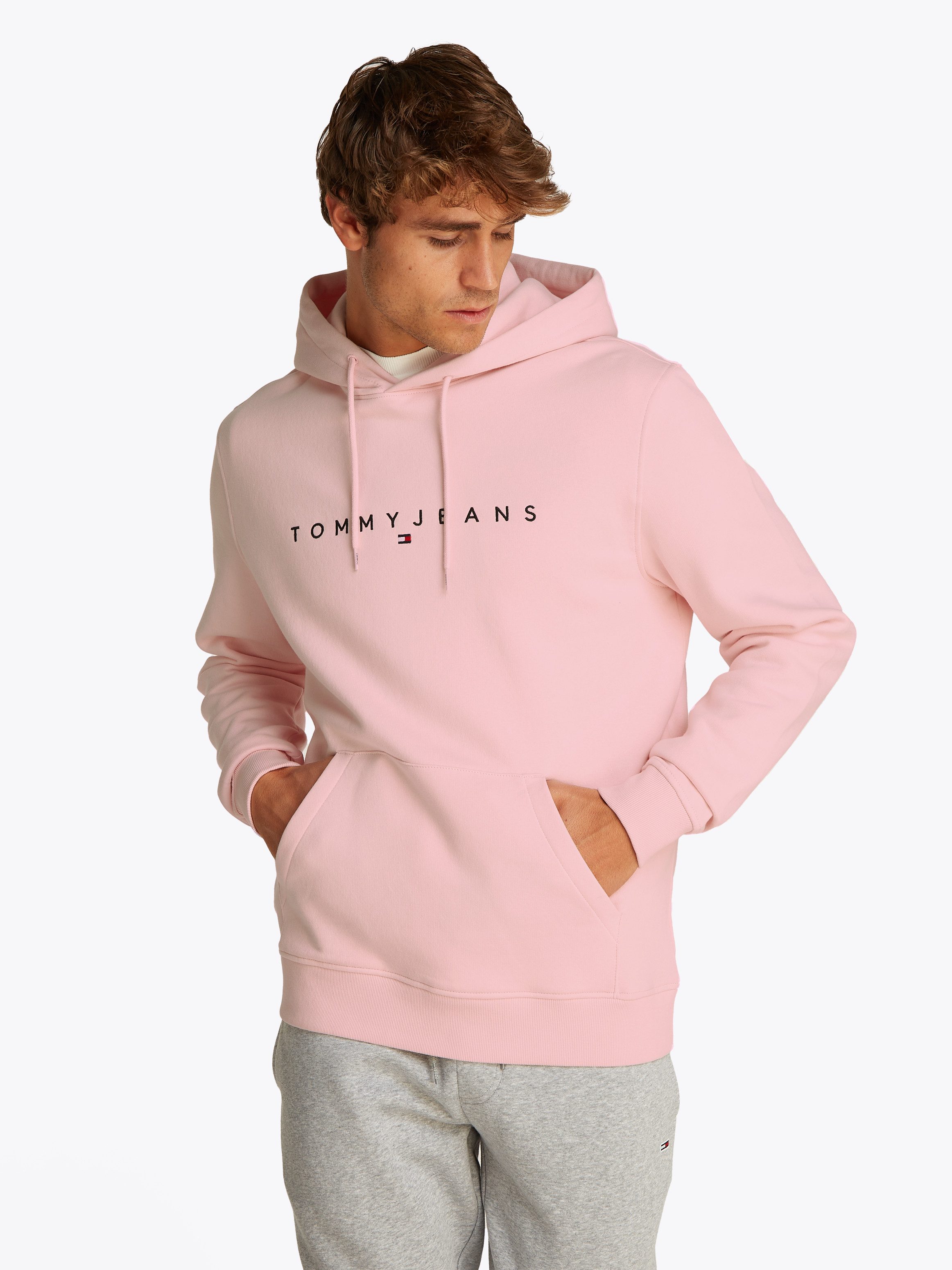 Tommy Jeans Hoodie TJM REG LINEAR LOGO HOODIE EXT mit Logo-Stickerei günstig online kaufen