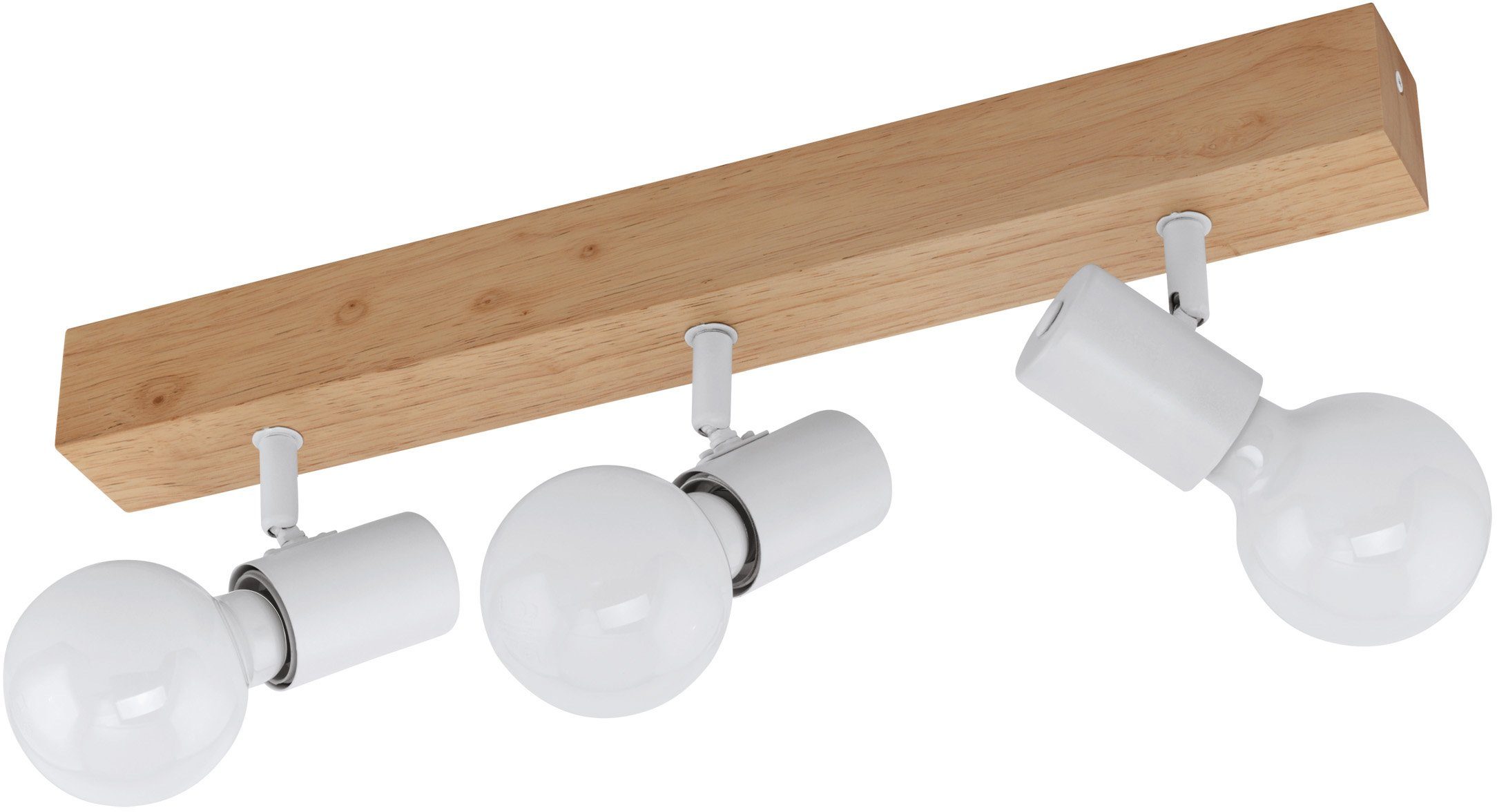 EGLO Deckenspot TOWNSHEND 3, ohne Leuchtmittel, Spot, Wohnzimmerlampe, Flur, L48 x B5 cm, 3X60W exkl.