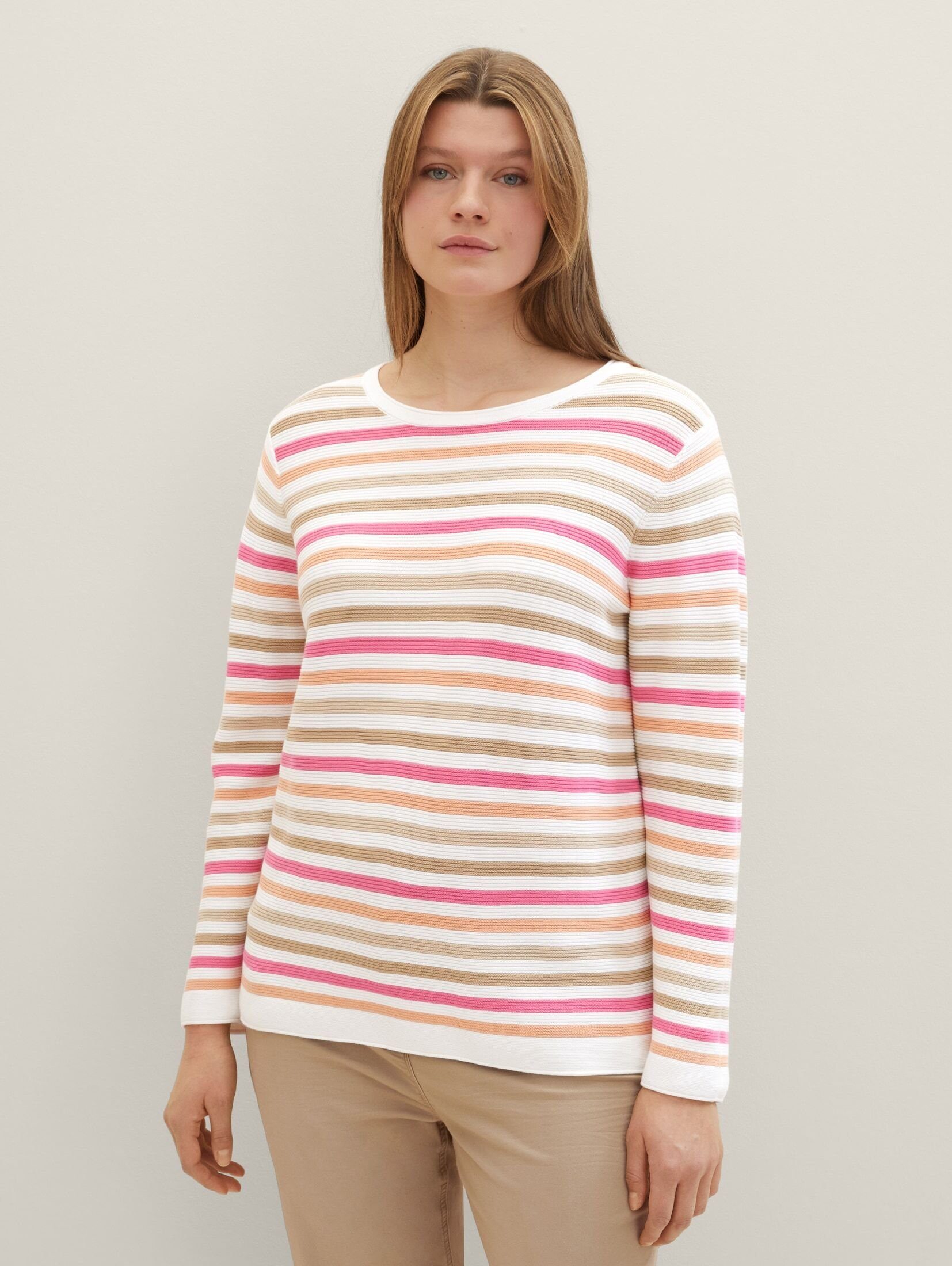 TOM TAILOR PLUS Strickpullover Plus - Strickpullover mit Bio-Baumwolle