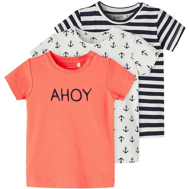 Name It T Shirt »Baby T Shirt NBMFAKTOR 3er Pack für Jungen,«  - Onlineshop Otto