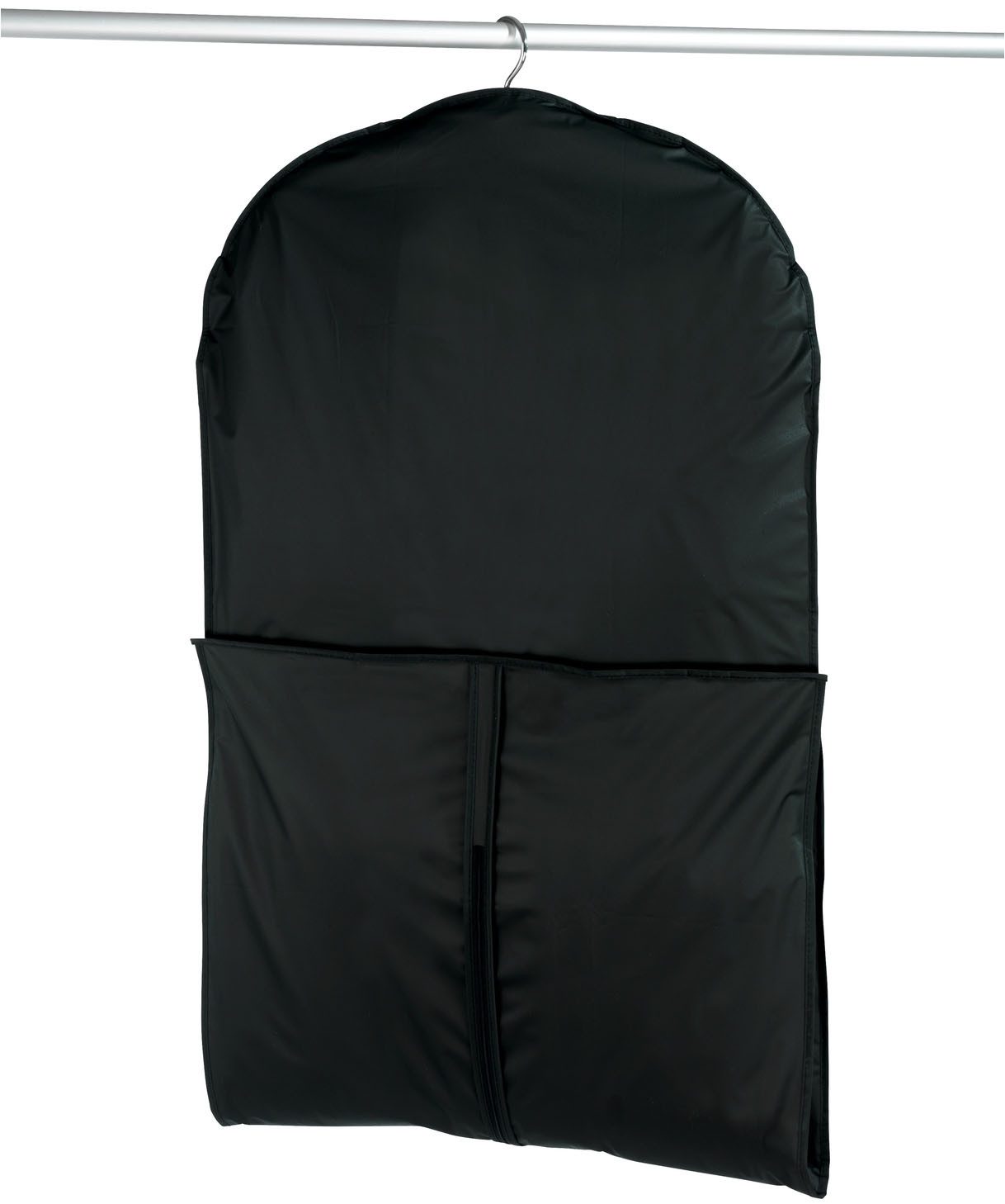 WENKO Kleidersack Modell Deep Black (Set, 3 St) 60 x 150 cm, abwaschbar, mit Reißverschluss & Sichtfenster