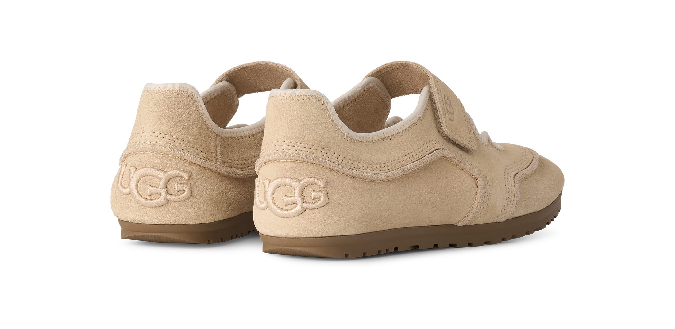 UGG W QUILL MARY JANE Ballerina Halbschuh mit Ziernähten und Logoprägungen, sporty Mary Jane
