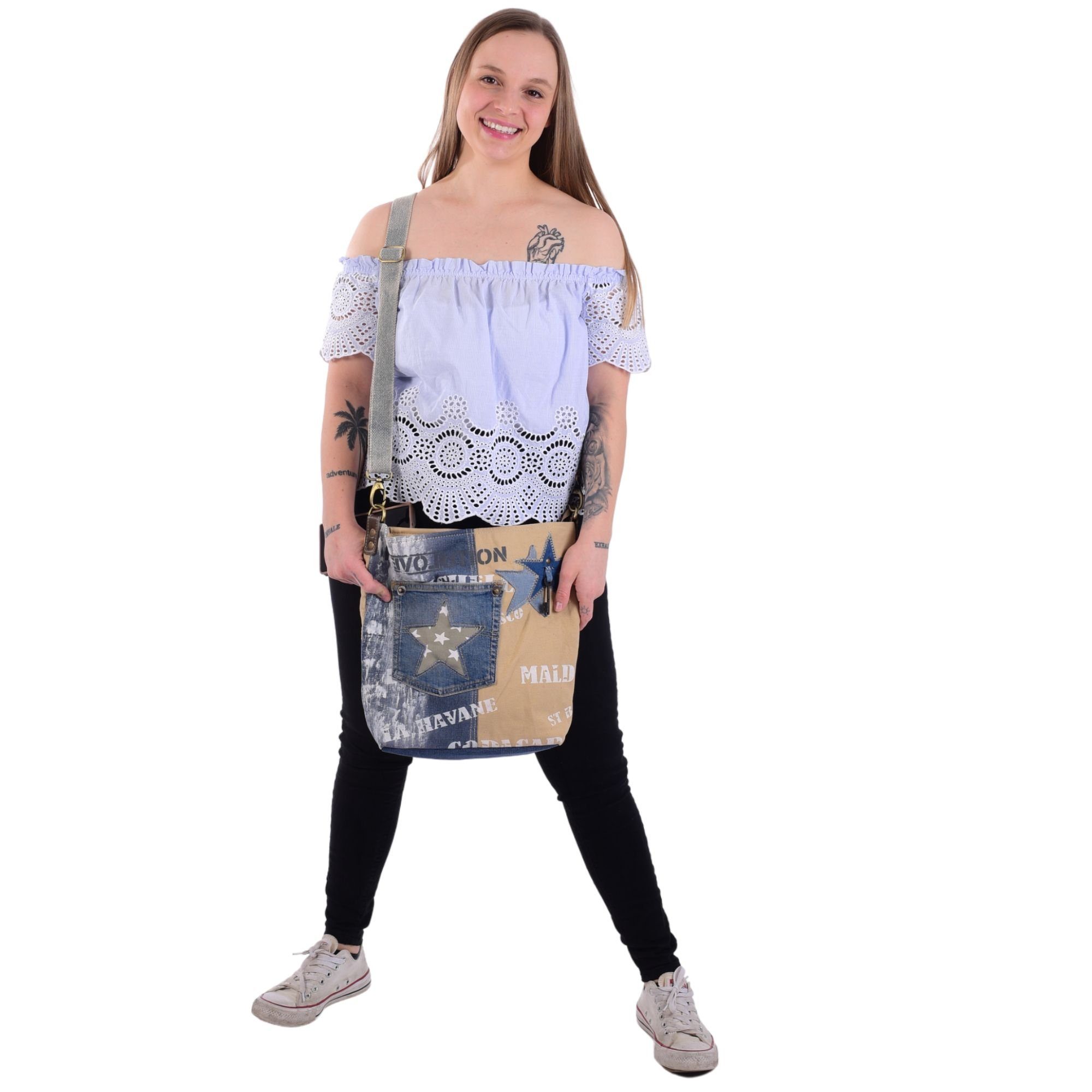 Jeanshose Tasche, Tasche Vintage Nachhaltige recycelte aus Stil, Vintage Sunsa Nachhaltige Umhängetasche, Umhängetasche Damen Schultertasche,