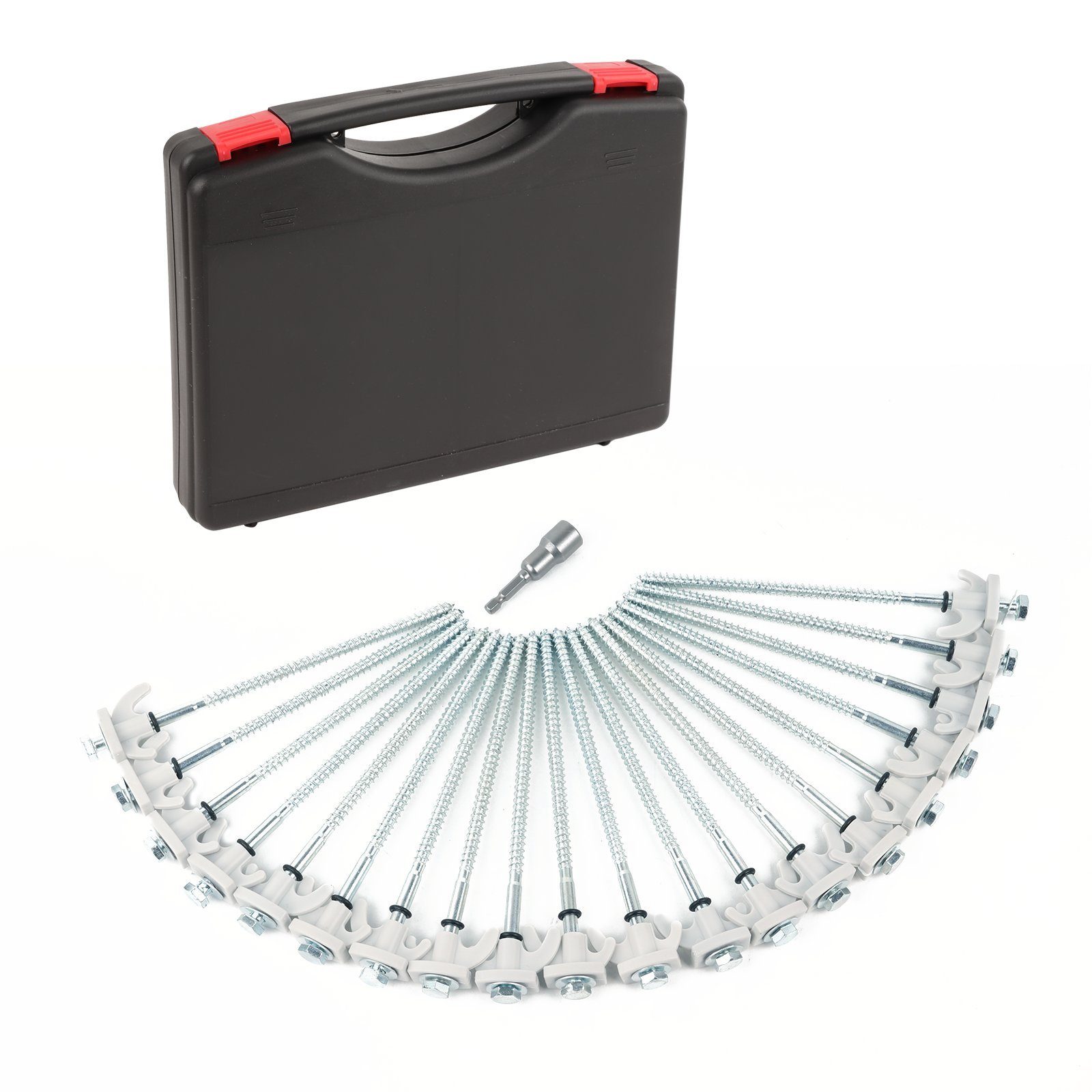 Wamovo Zelthering Schraubheringe Erdnägel für Camping + Zelt Heringe