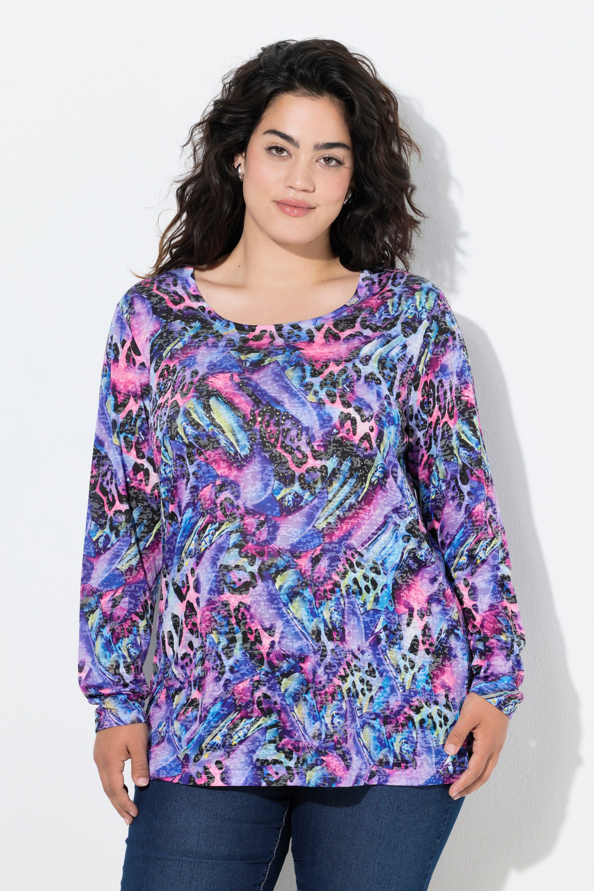 Angel of Style T-Shirt T-Shirt bequeme Passform Leomuster günstig online kaufen