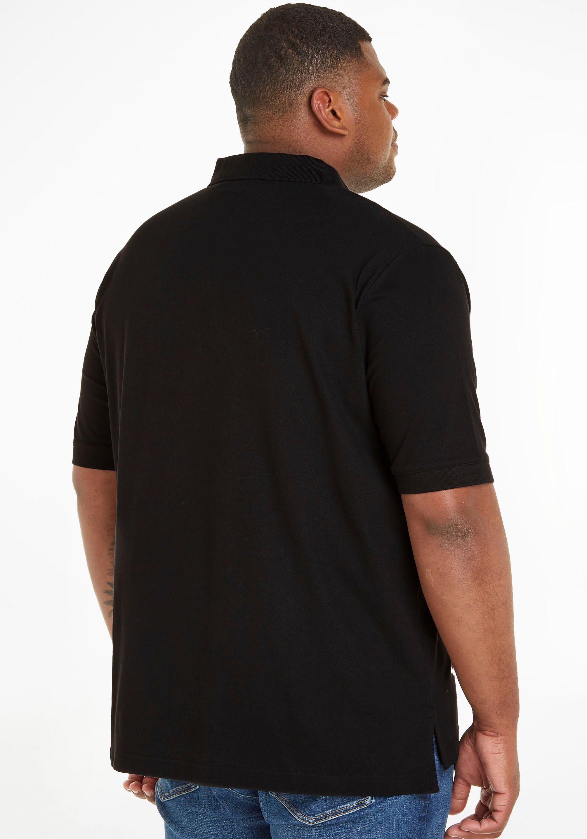 Poloshirt Calvin Polokragen Klein Big&Tall mit schwarz