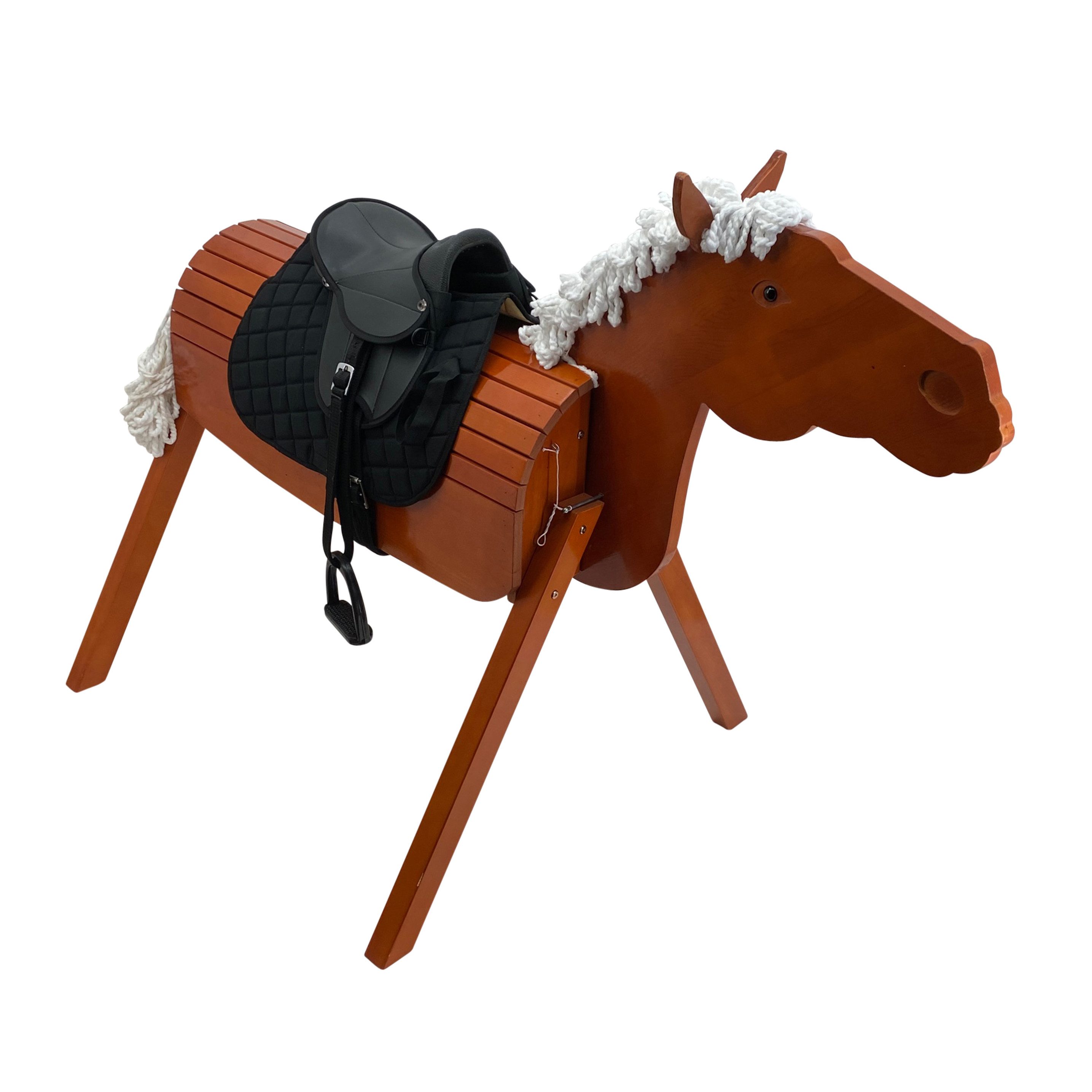 Sweety-Toys Holzpferd Sweety Toys Outdoor Gartenpferd Holzpferd OTTO mit Sattel