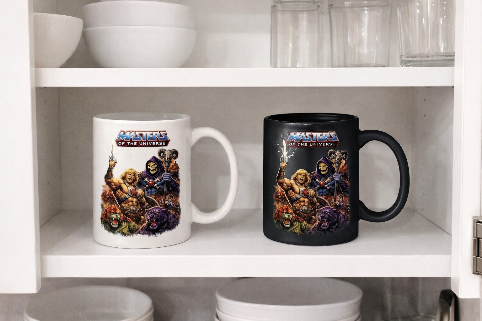 Blondie & Brownie Tasse Masters of the Universe Tasse He Man MOTU Retro 80s Krieger Becher, 1-tlg., keramik, MastersKI Epic Helden Becher Modell
